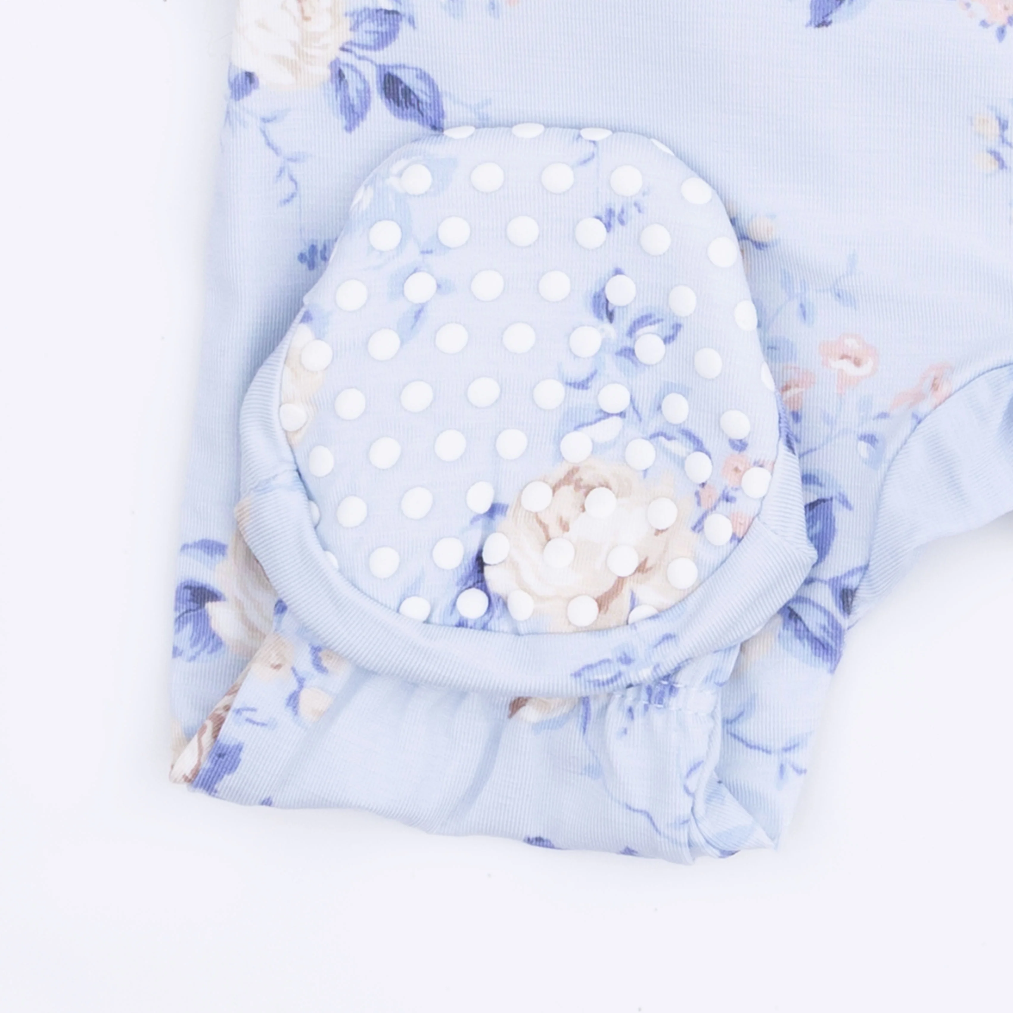 Ashley Rose Floral - 2 Way Ruffle Back Zipper Footie - Image 5