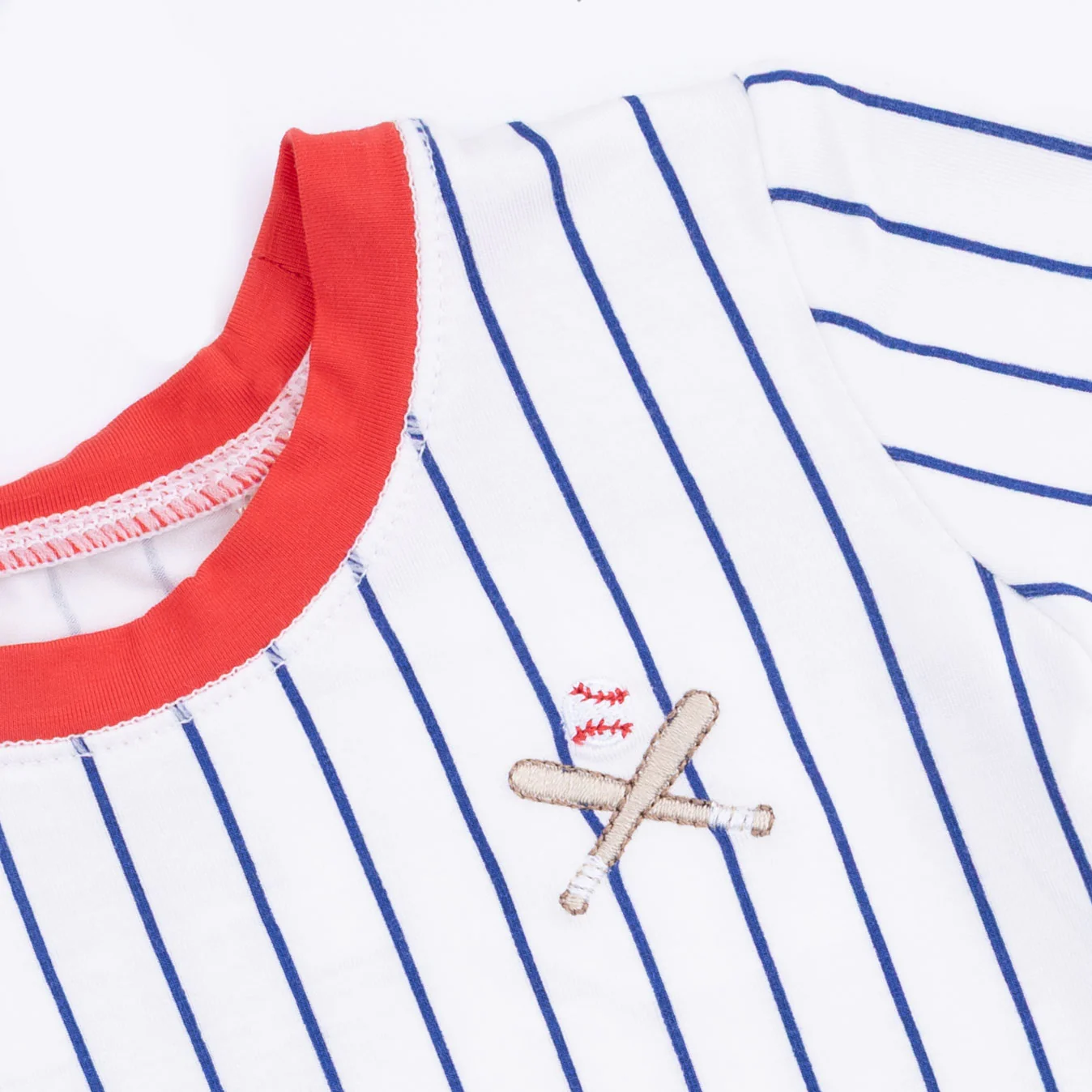 Baseball Stripe - Loungewear Short Set - Image 5
