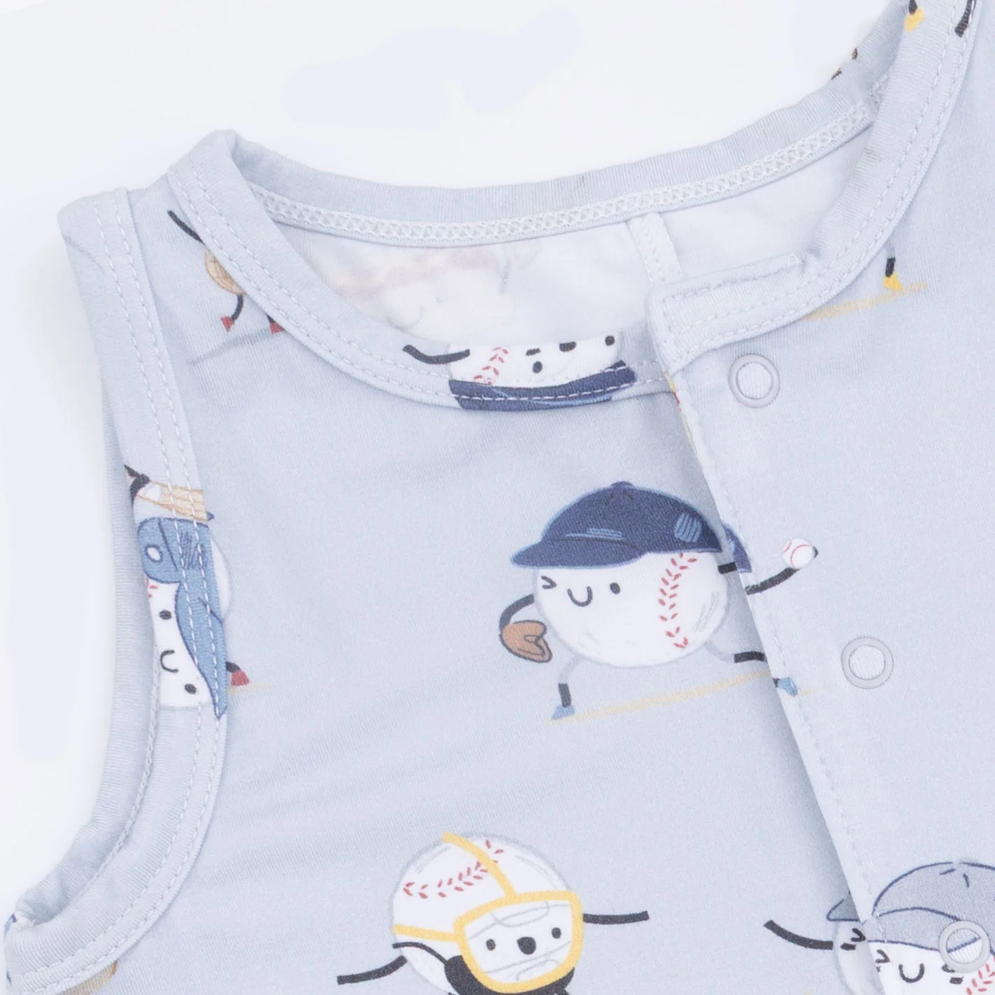 Baseballs Playing Baseball - Sleeveless Shortie Romper - Image 3