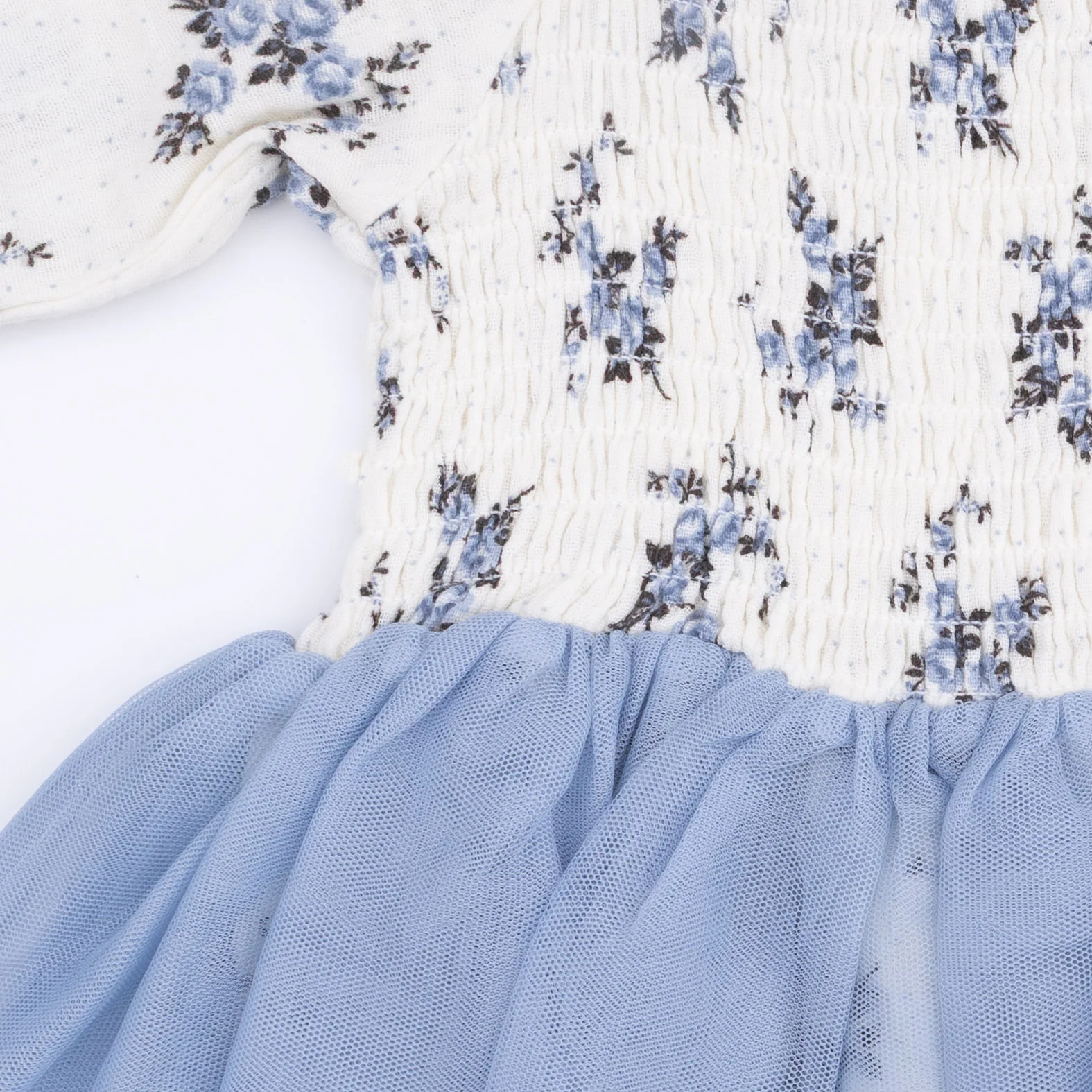 Belle Rosette Dot - Long Sleeve Smocked Bubble with Tutu - Image 5