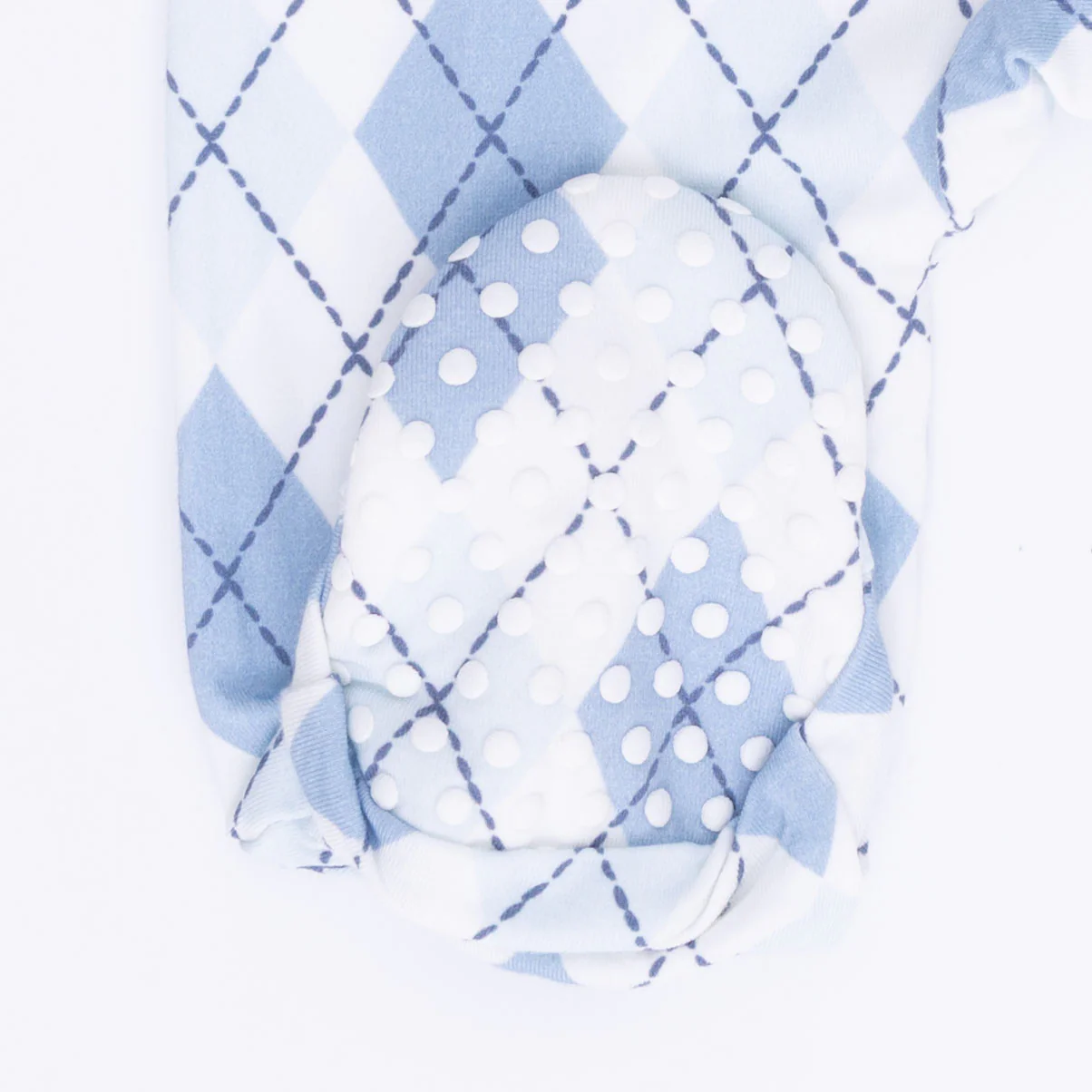 Blue Argyle - 2 Way Zipper Footie - Image 5