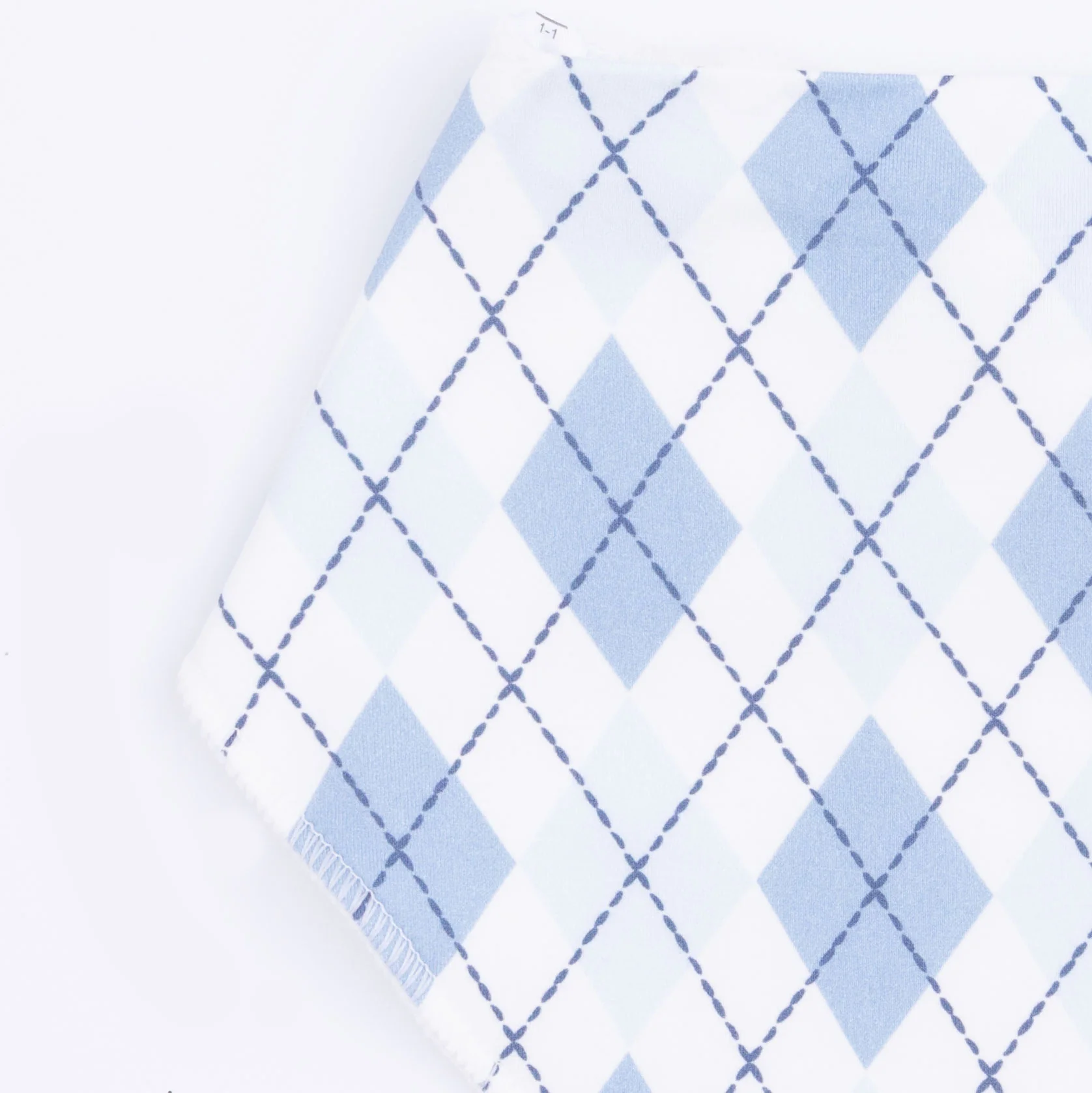 Blue Argyle - Bandana Bib - Image 4