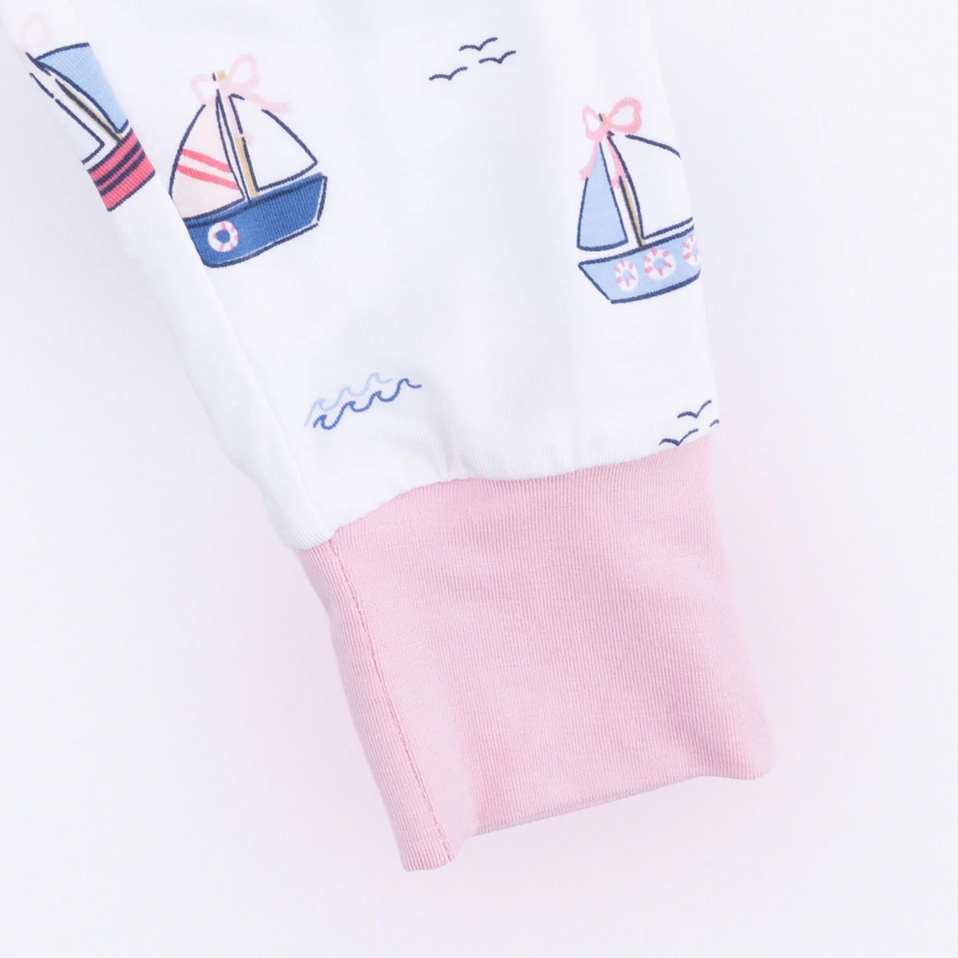 Bubbly Sailboats Pink - Short Sleeve Loungewear Set - Image 8