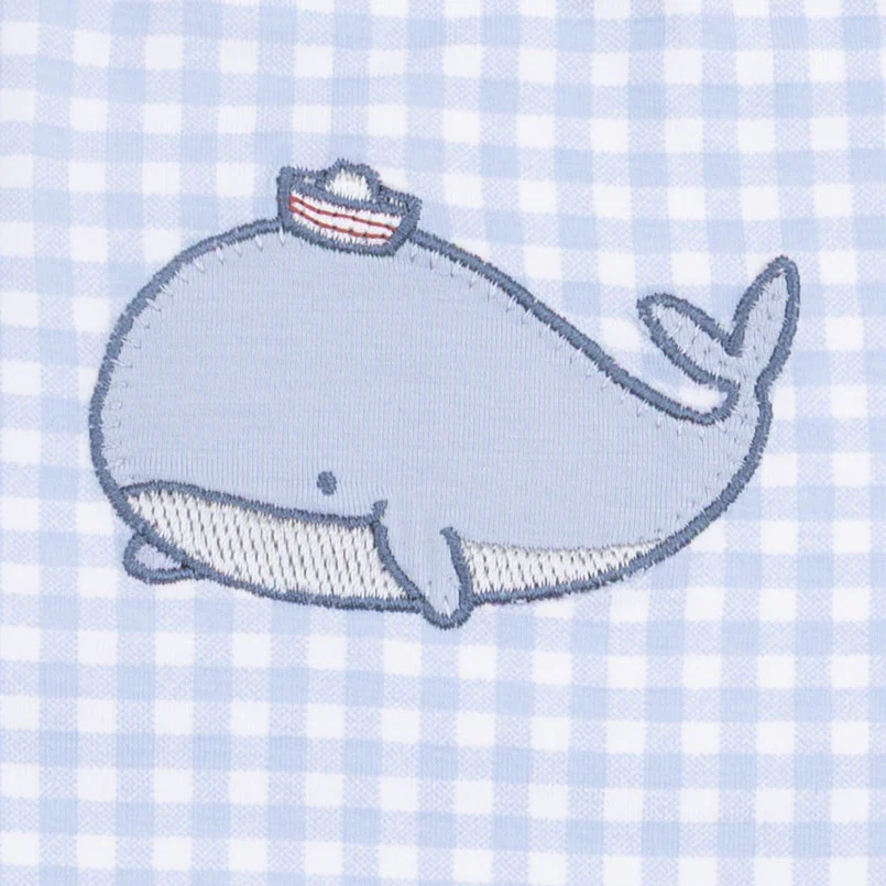 Bubbly Sailor Whales Blue - Sleeveless Jon Jon - Image 4