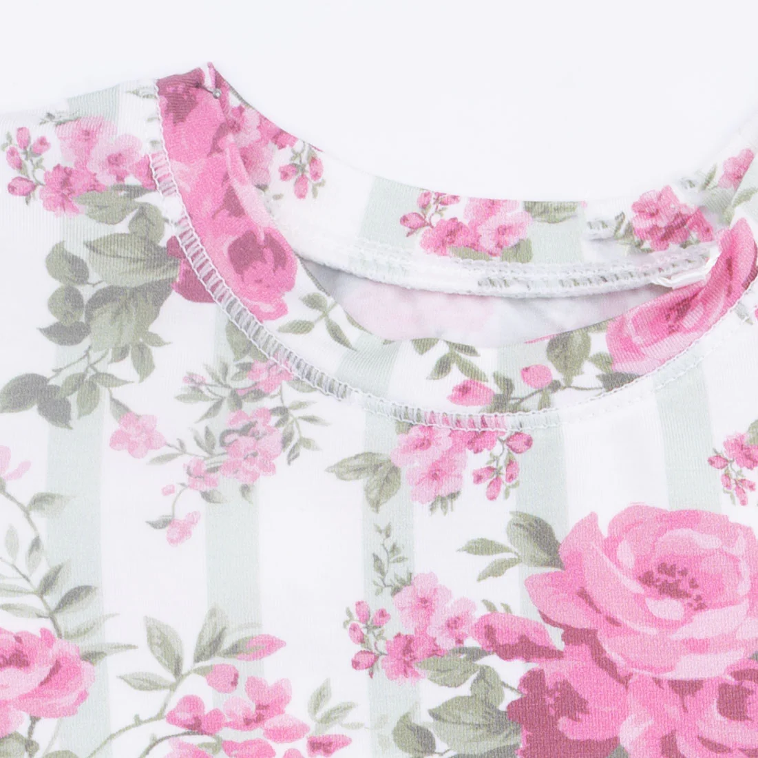Cabbage Rose Stripe - Loungewear Short Set - Image 5