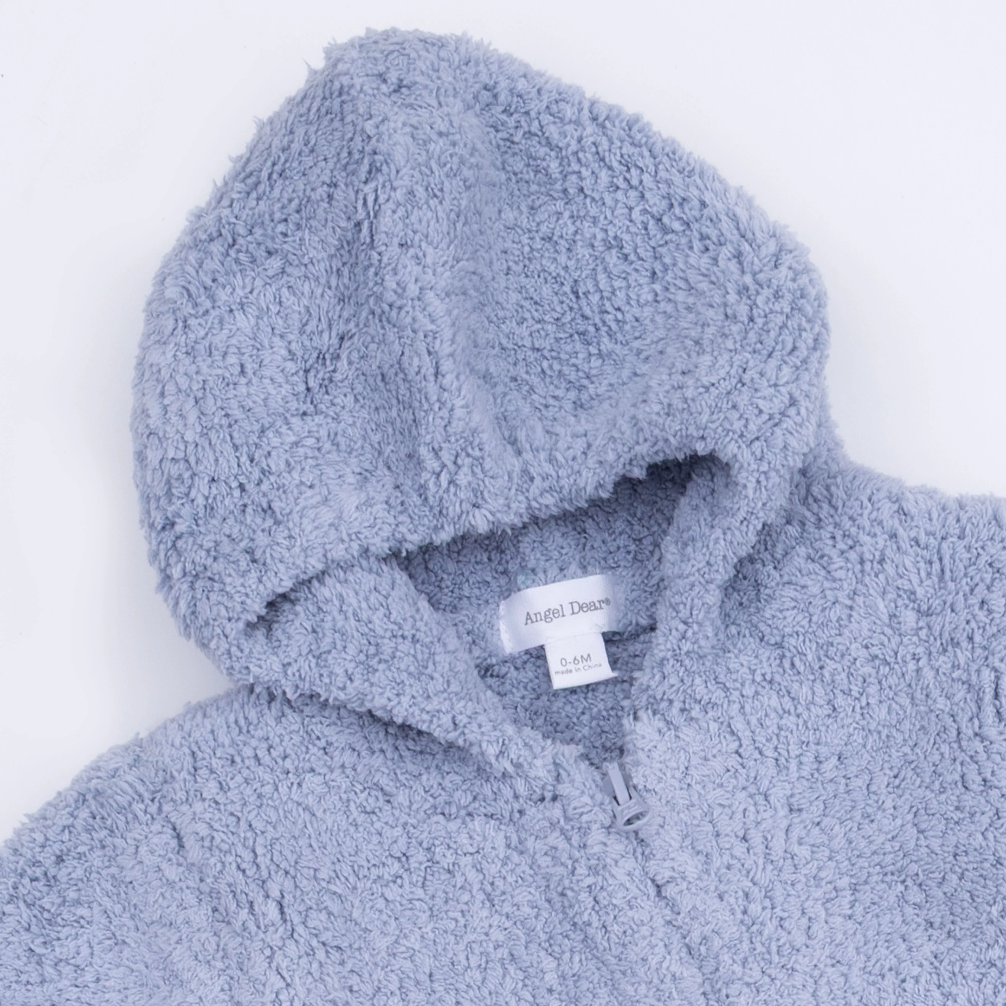 Chenille - Dusty Blue Hooded Romper - Image 3