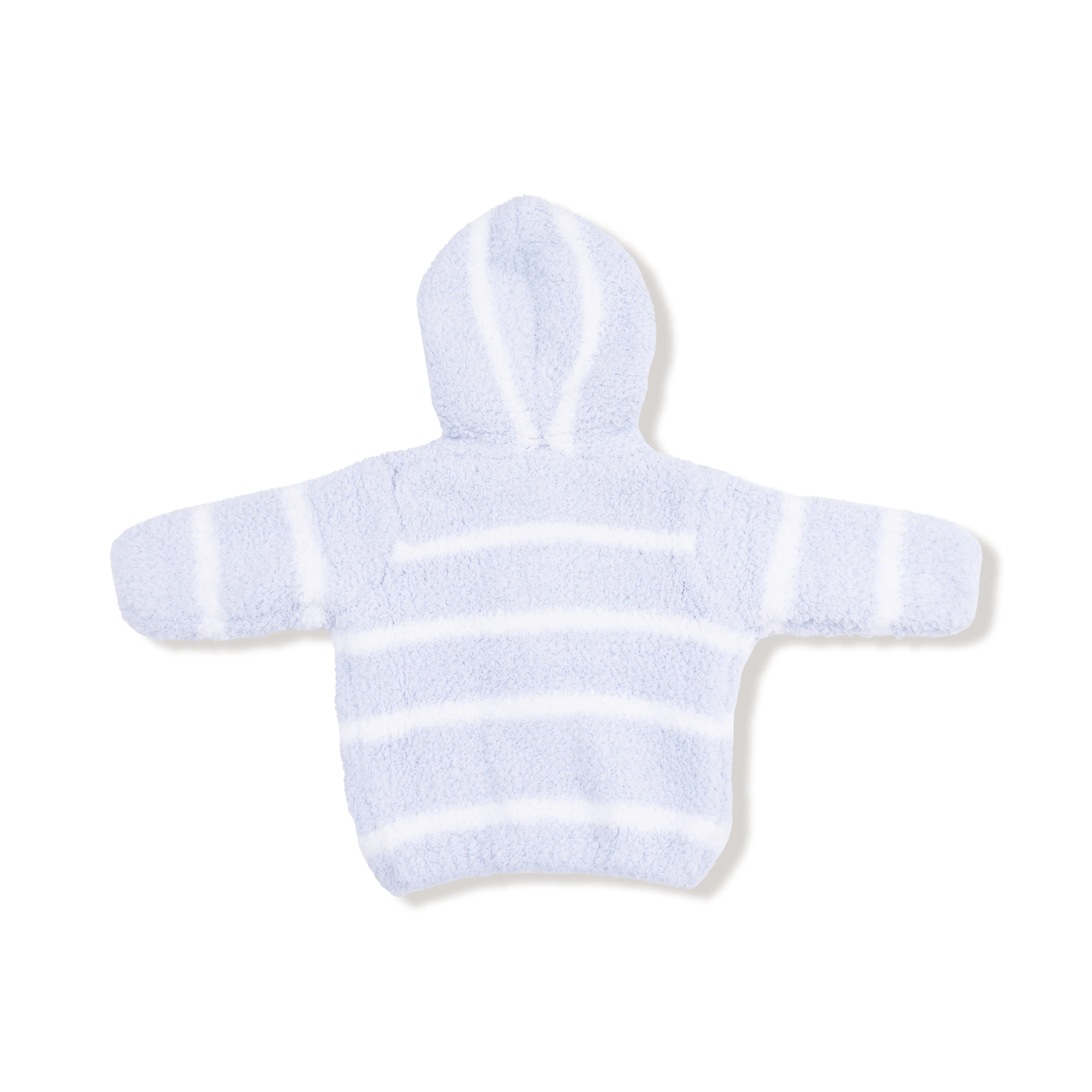 Chenille - Light Blue & Ivory Stripe Hooded Jacket - Image 4