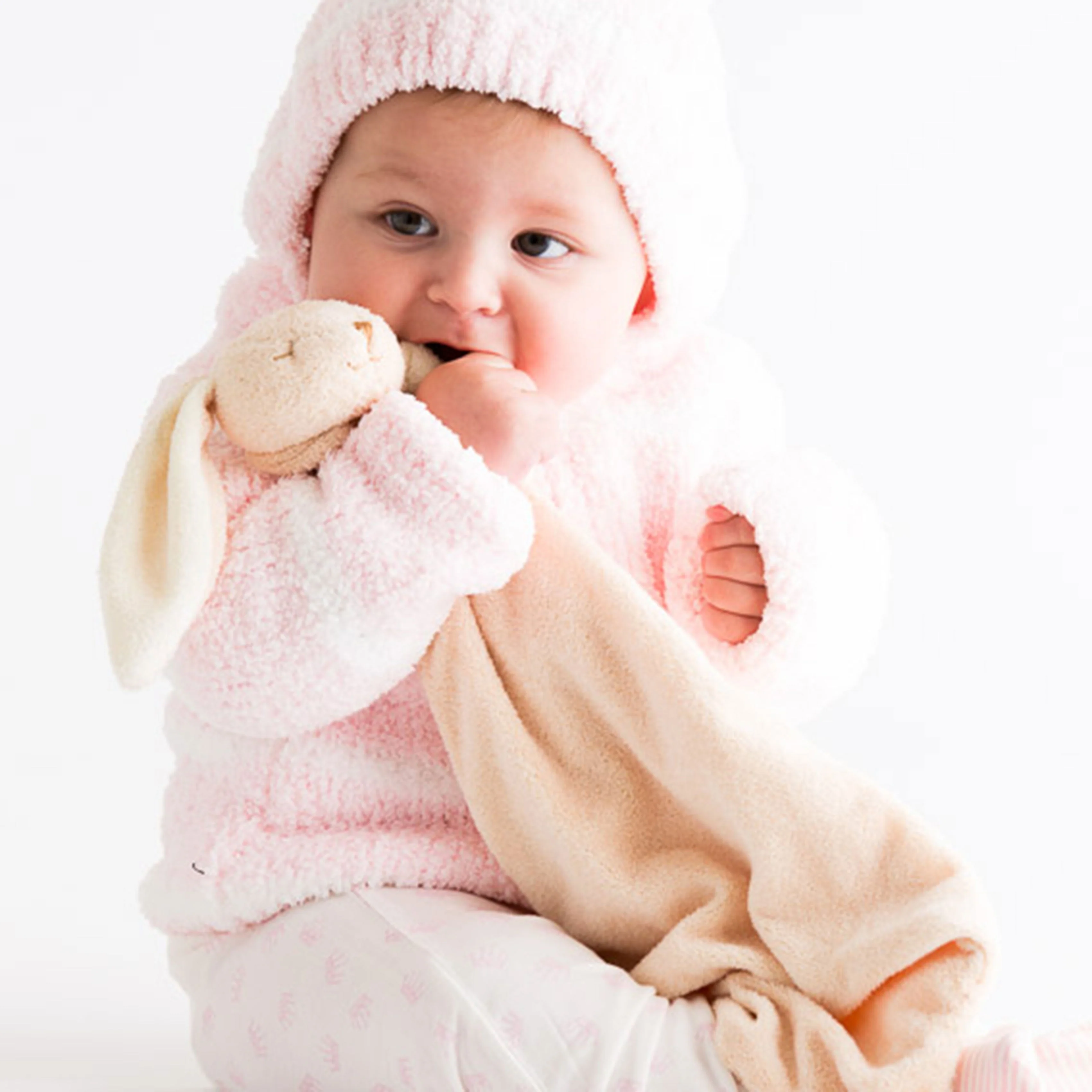 Chenille - Pretty Pink & Ivory Stripe Hooded Jacket - Image 5