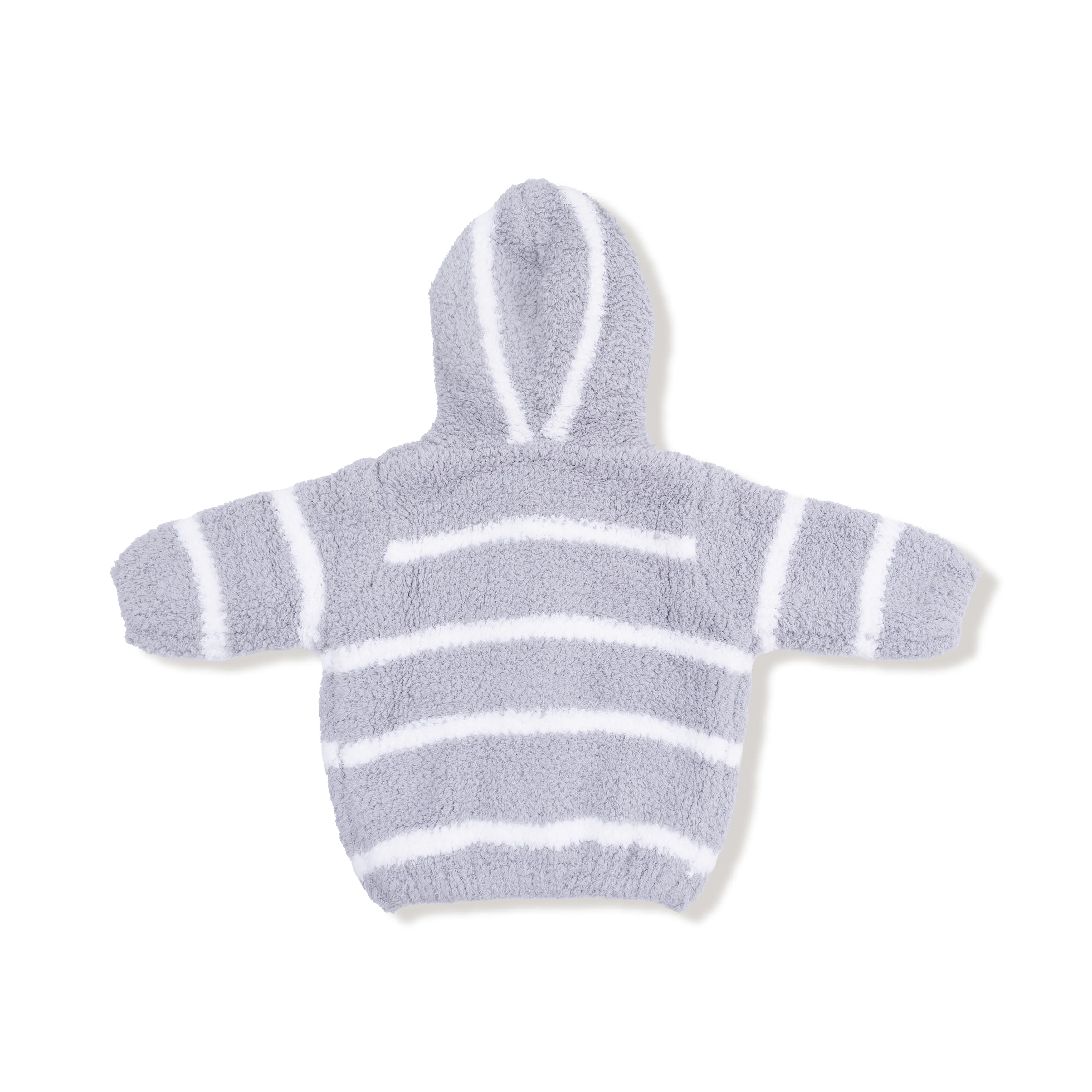 Chenille - Grey & Ivory Stripe Hooded Jacket - Image 4