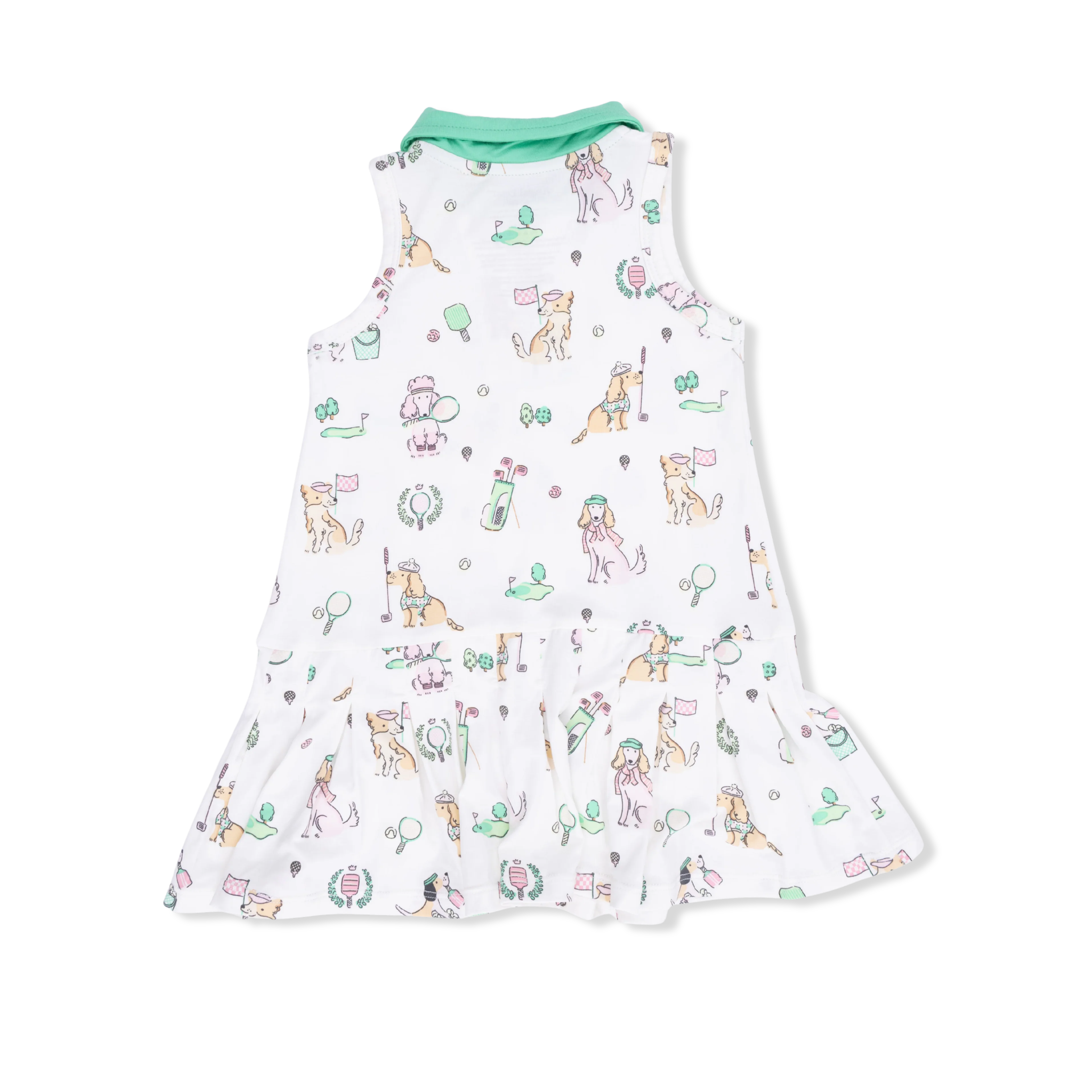 Country Club Dogs Pink - Polo Tennis Dress with Cartwheel Short - Image 3