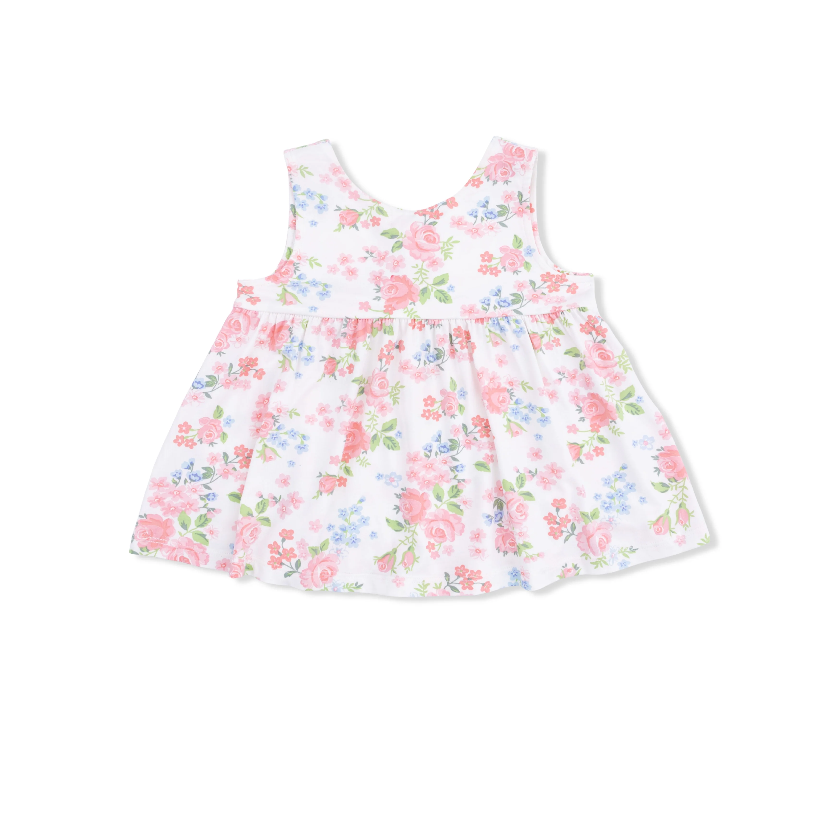 Cute Little Roses - Infant Dress with Bow and Bloomer - Image 3