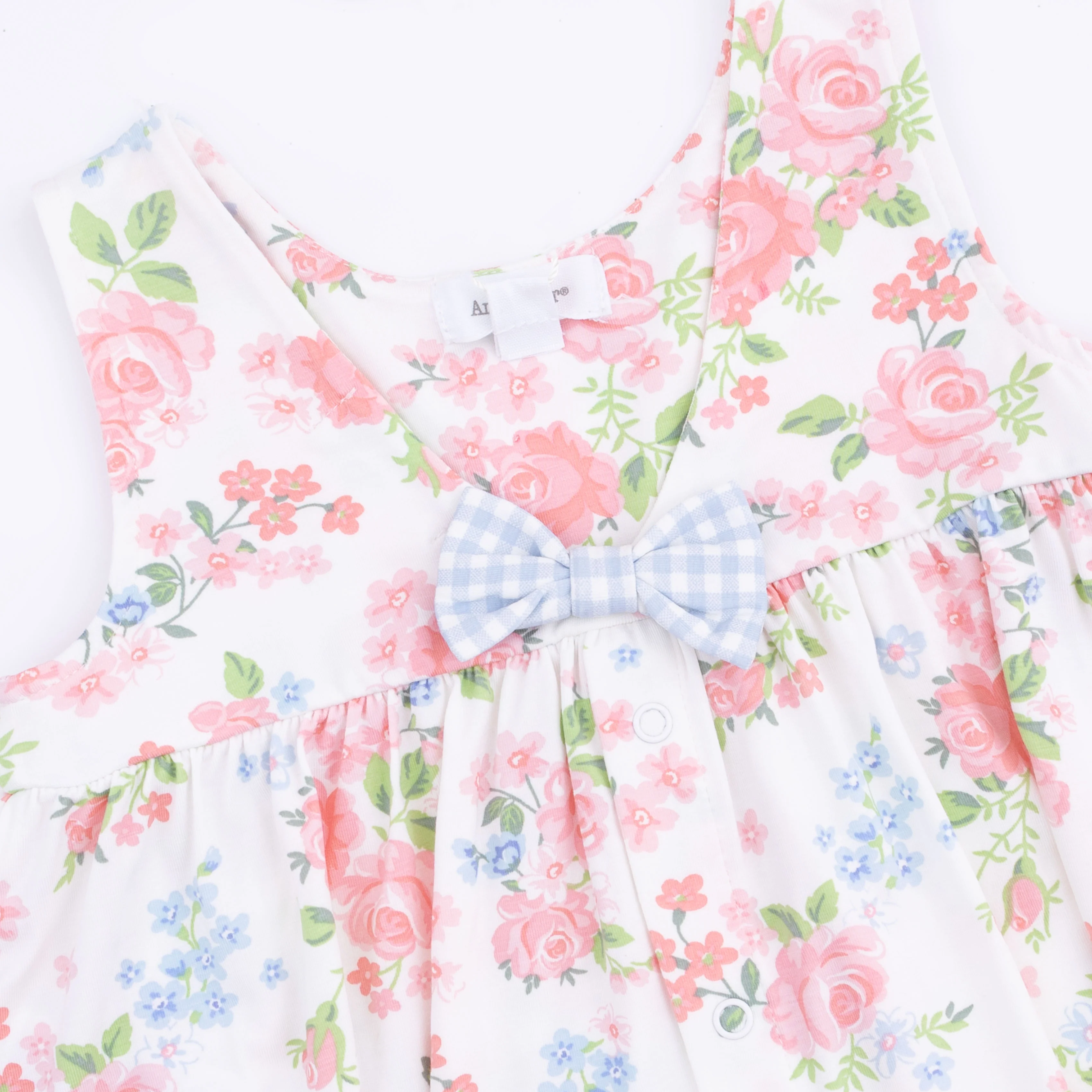 Cute Little Roses - Infant Dress with Bow and Bloomer - Image 7