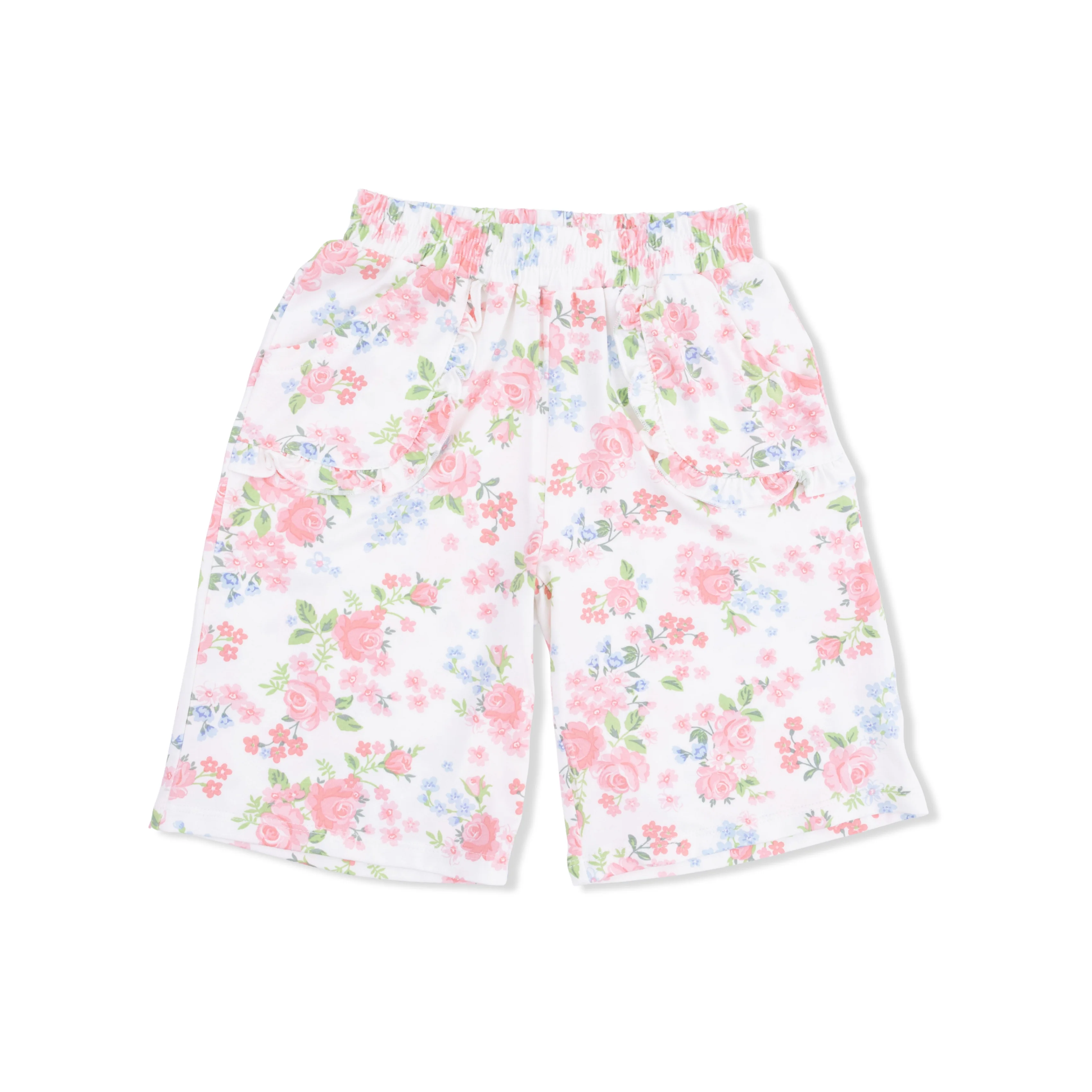 Cute Little Roses - Short Sleeve Shirt with Wide Leg Pant - Image 4