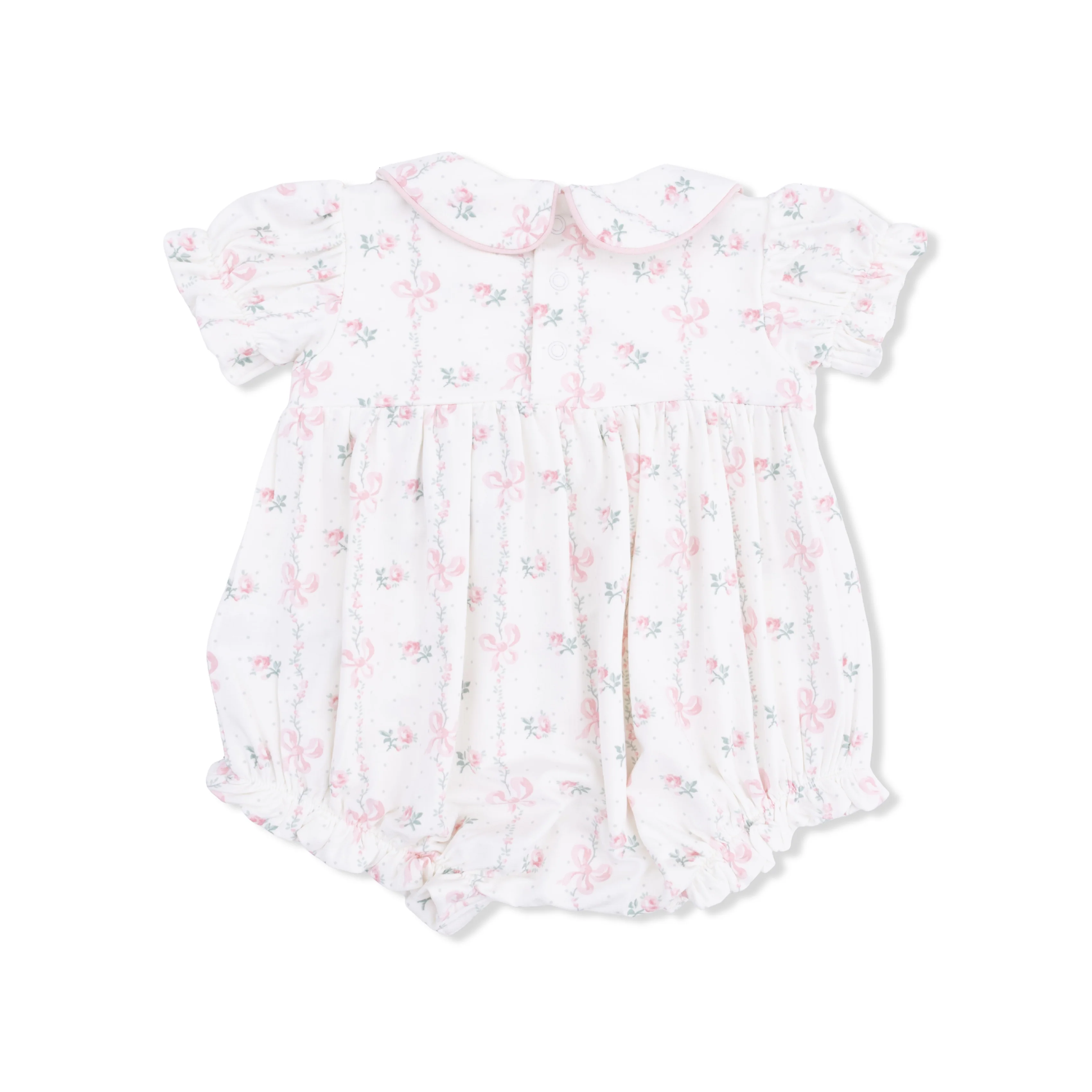 Dainty Buds and Bows - Classic Puff Sleeve Babydoll Bubble - Image 3