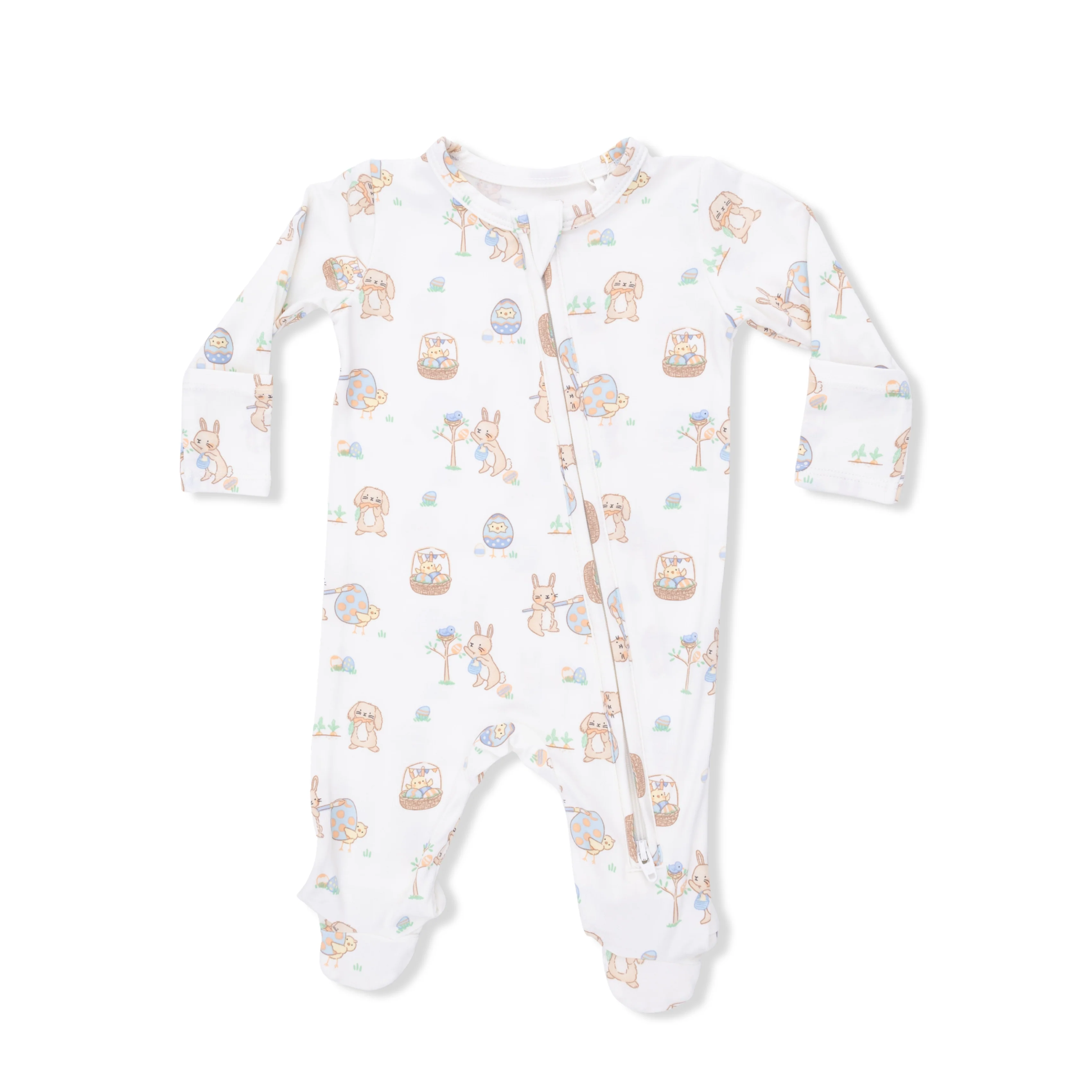 Easter Egg Hunt Uni - 2 Way Zipper Footie - Image 2