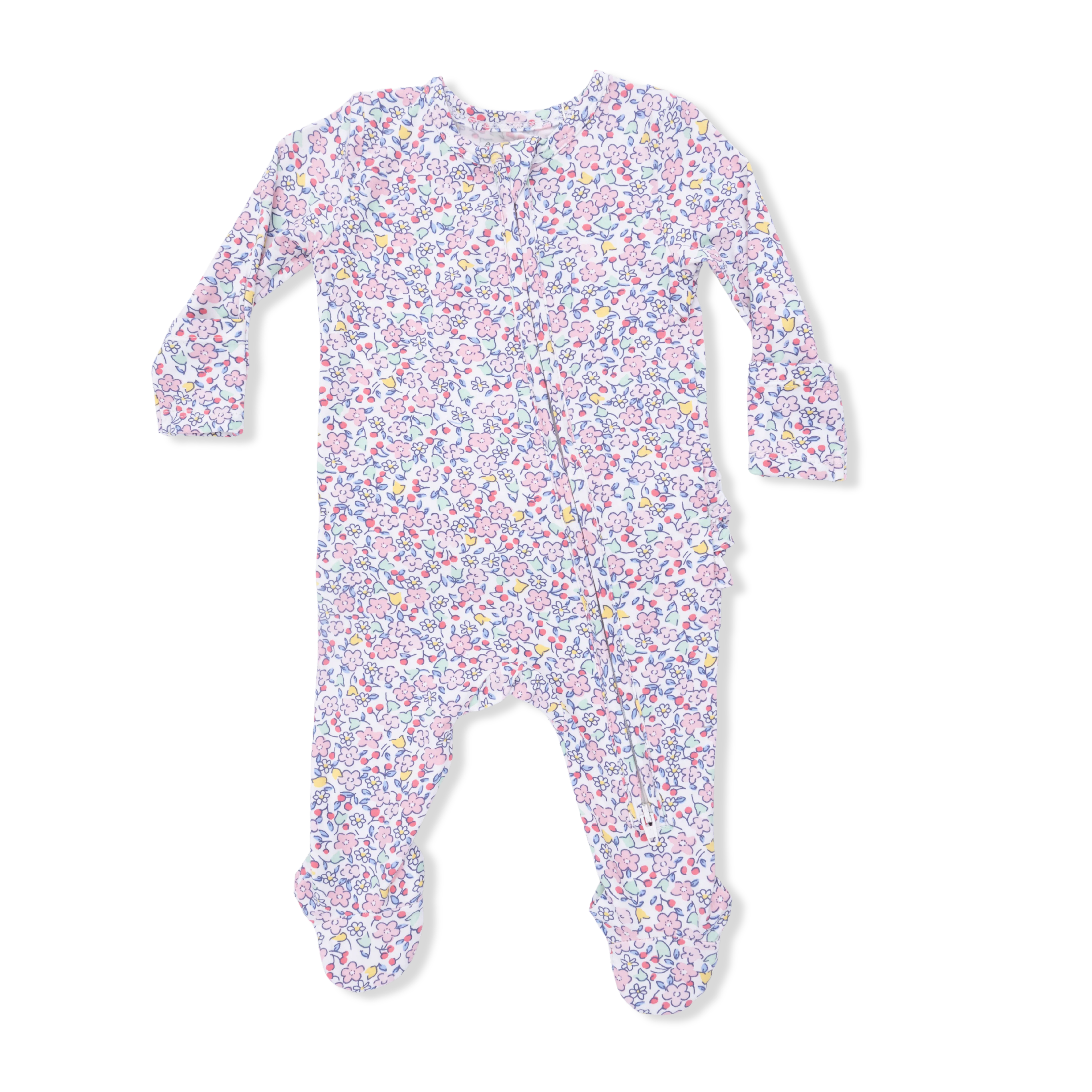 Elizabeth's Garden - 2 Way Ruffle Back Zipper Footie - Image 4