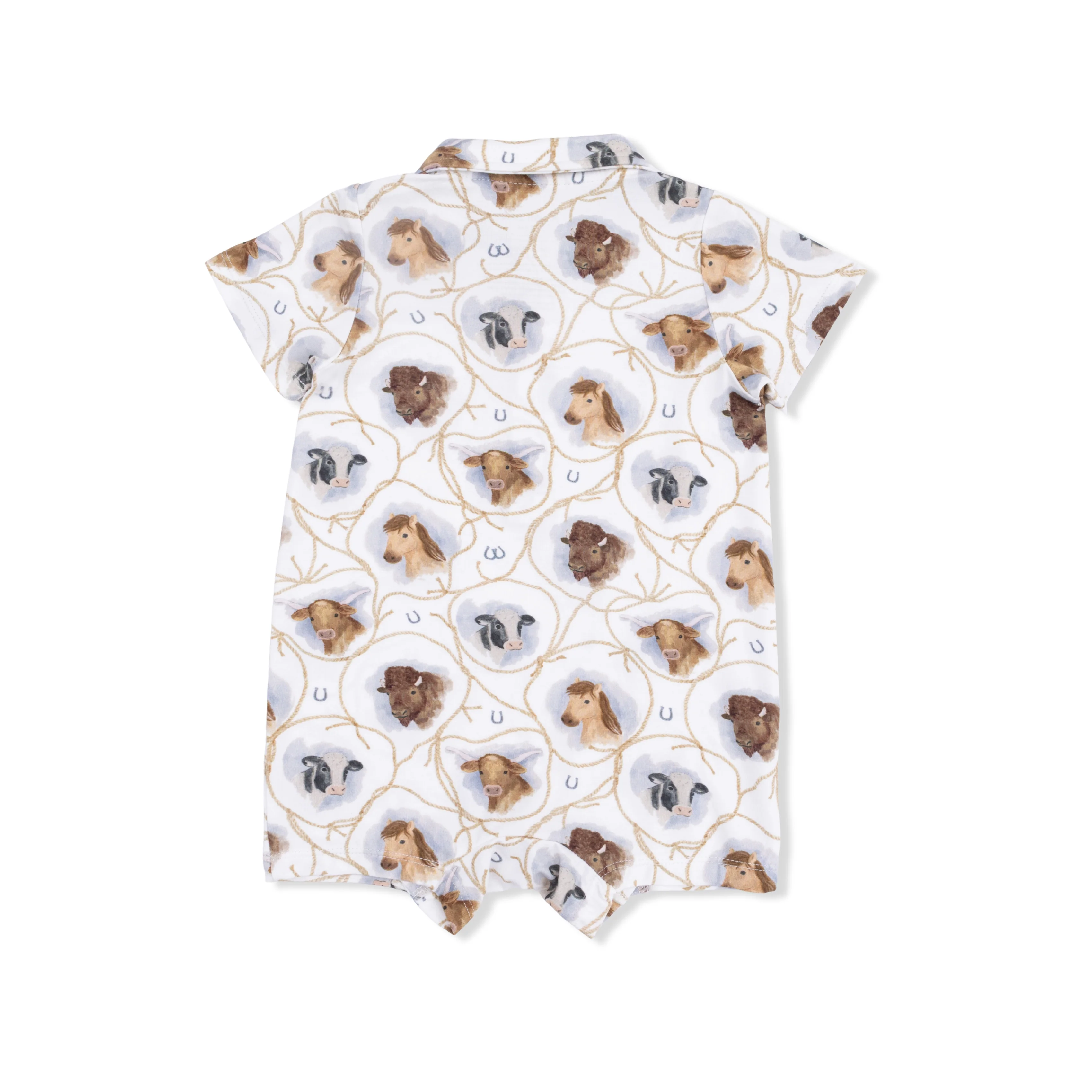 Farm Animals Rope Cameos Uni - Polo Shortie - Image 3