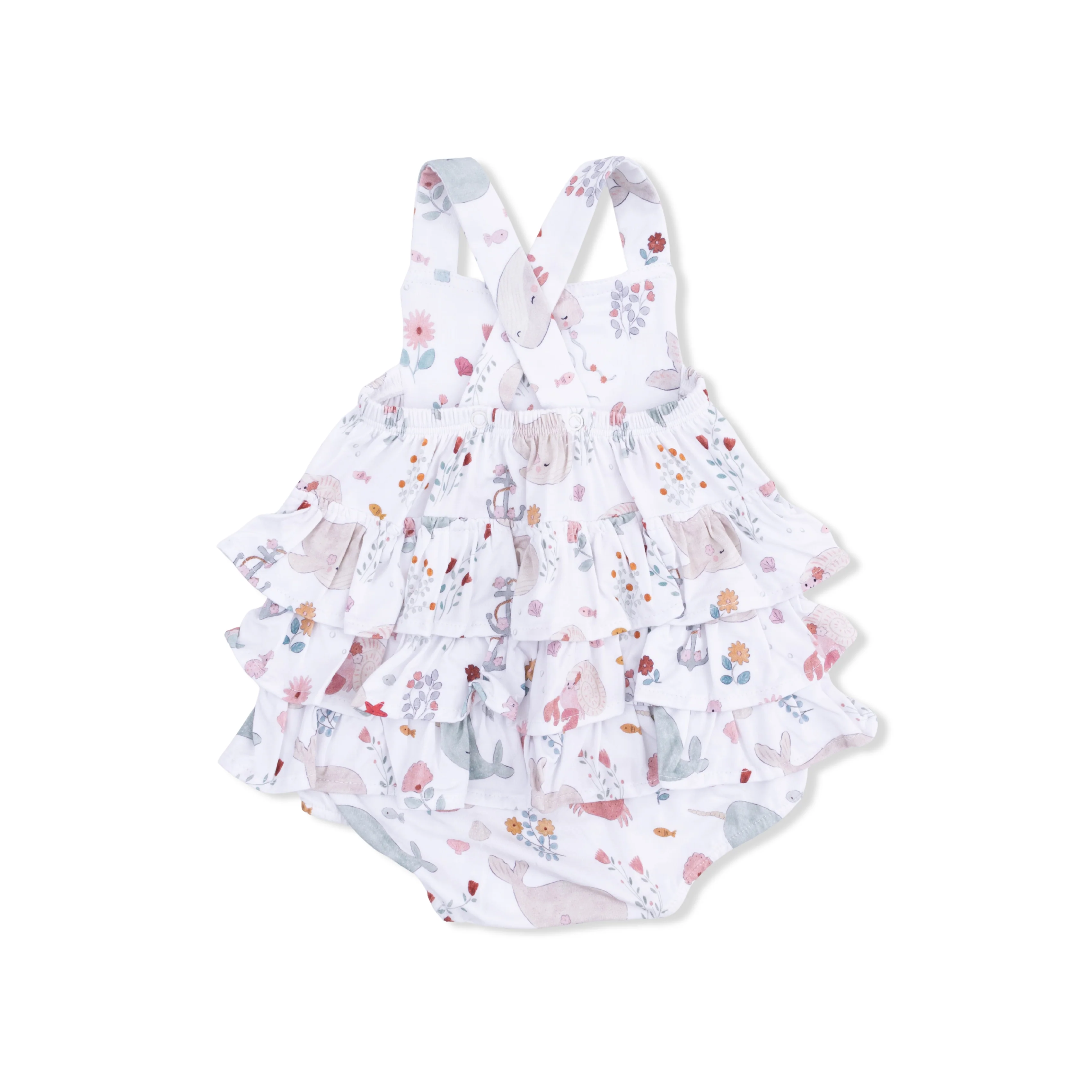 Garden Sea Creatures - Ruffle Sunsuit - Image 2