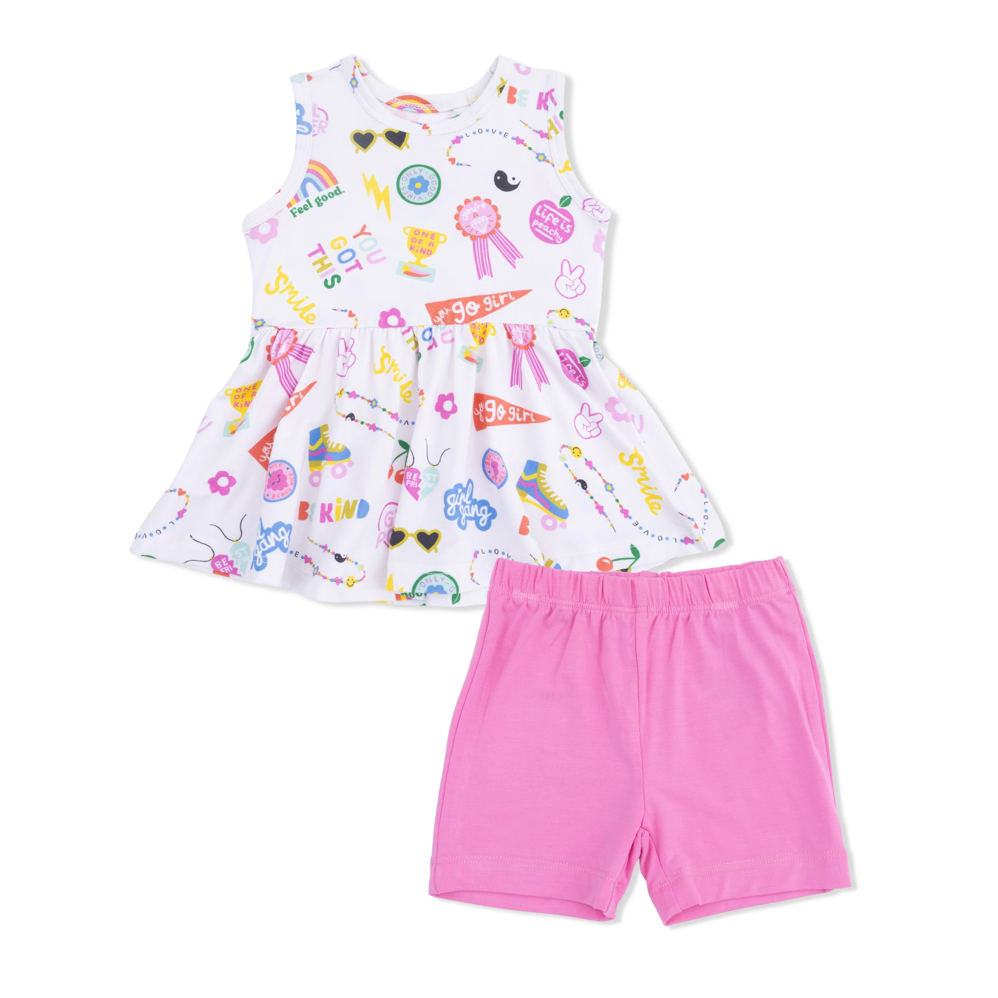 Girl Power - Peplum Tank Top and Bike Short - Image 2
