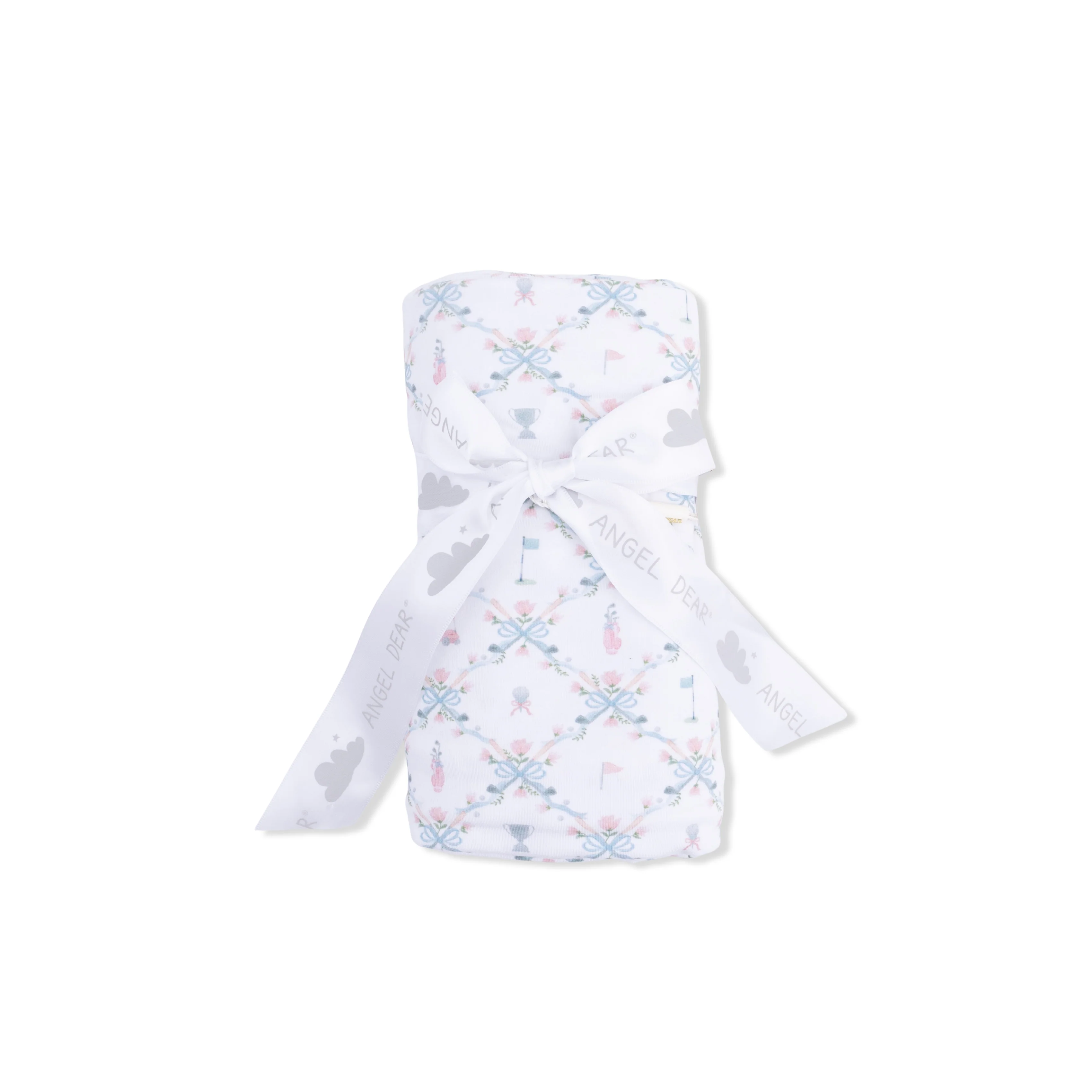 Golf Trellis Pink - Swaddle Blanket - Image 2