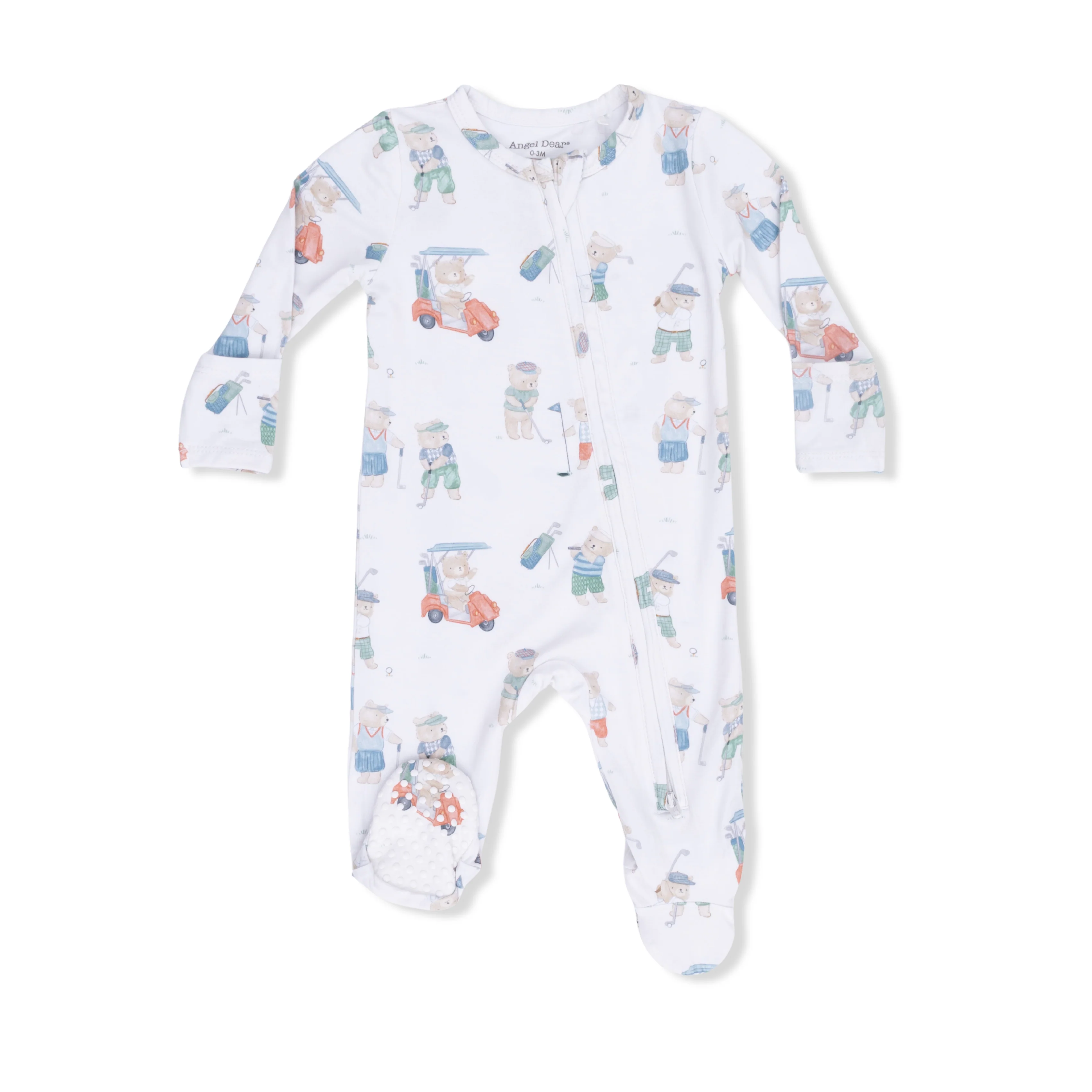 Golfing Teddy Bears - 2 Way Zipper Footie - Image 2