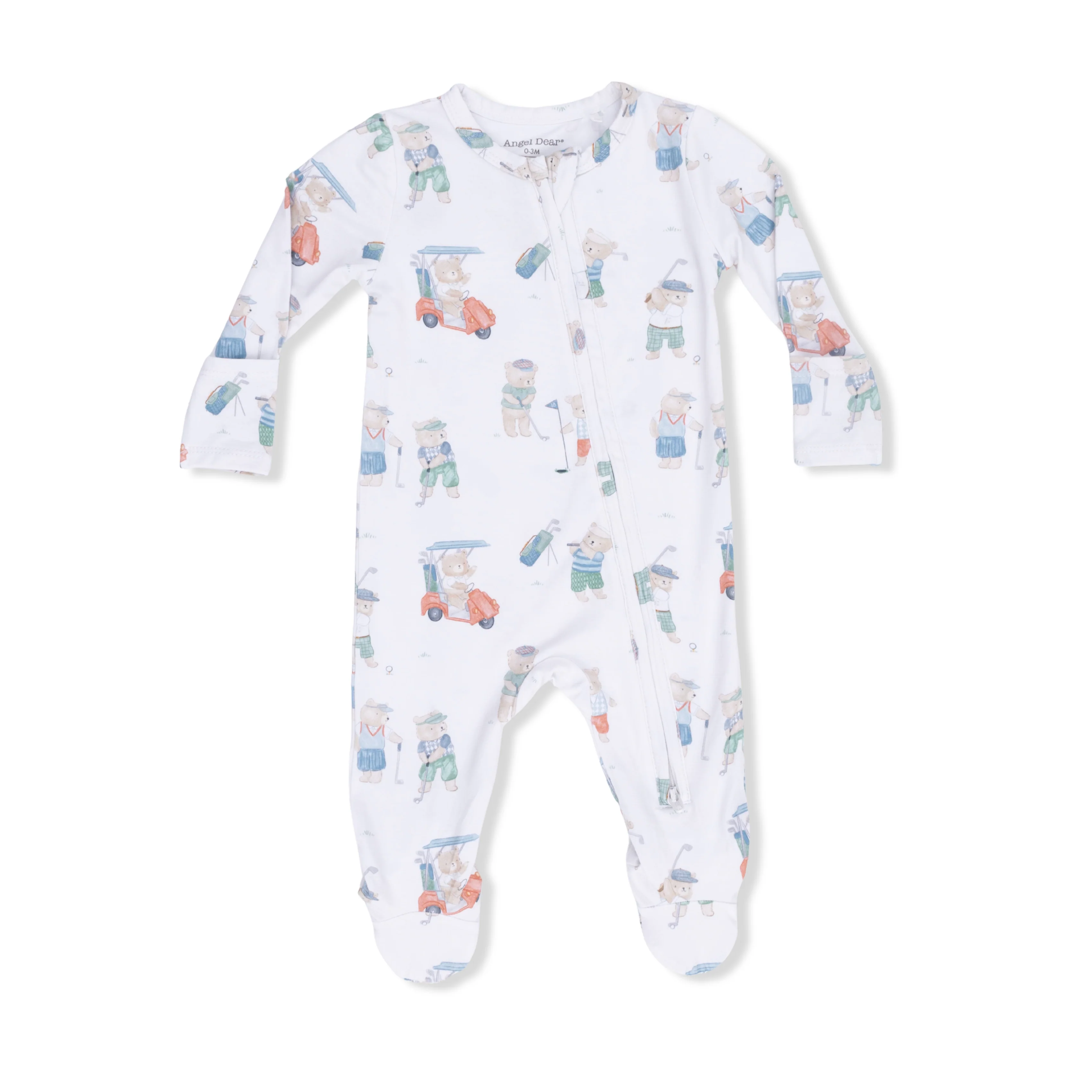 Golfing Teddy Bears - 2 Way Zipper Footie - Image 3