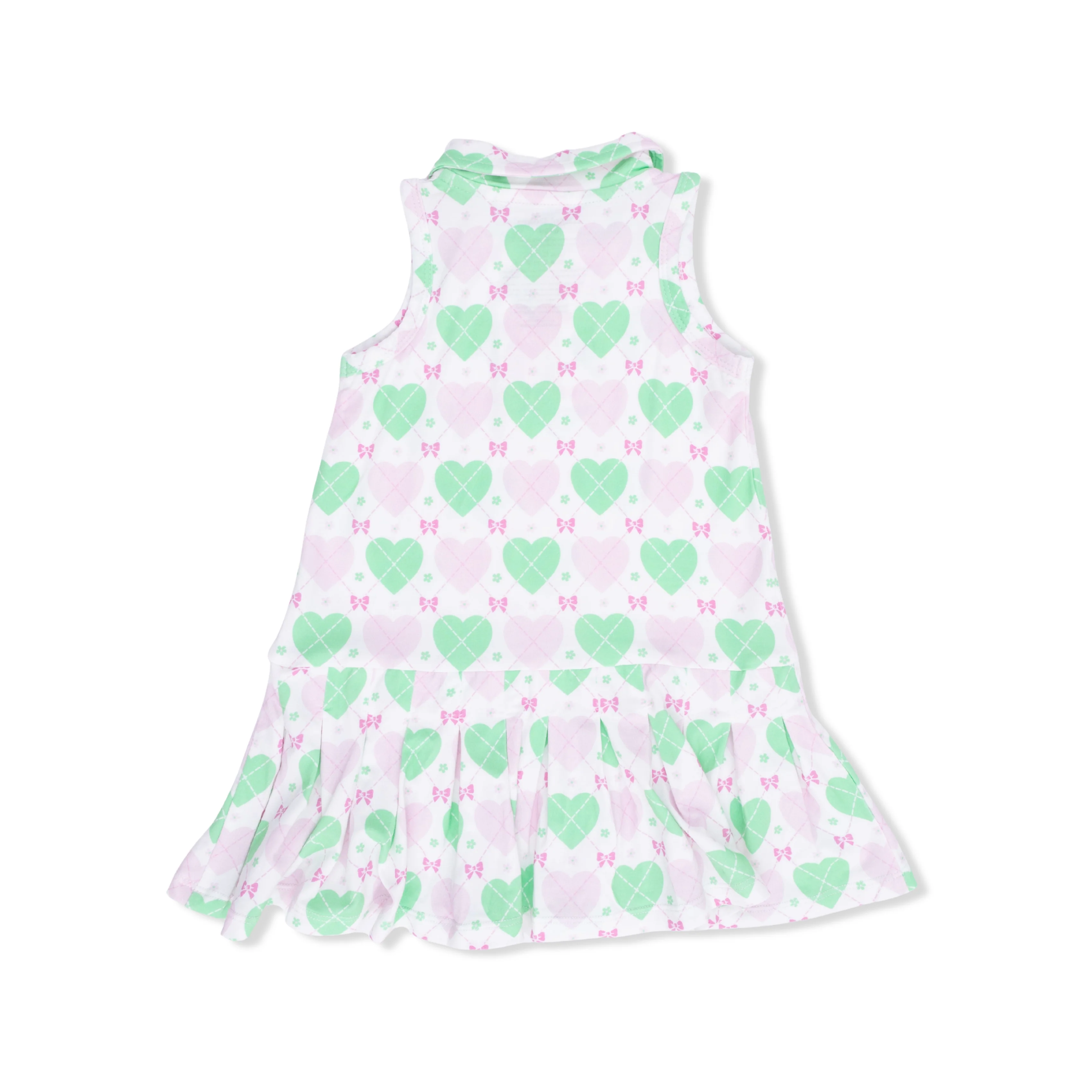 Heart Argyle - Polo Tennis Dress with Cartwheel Short - Image 4