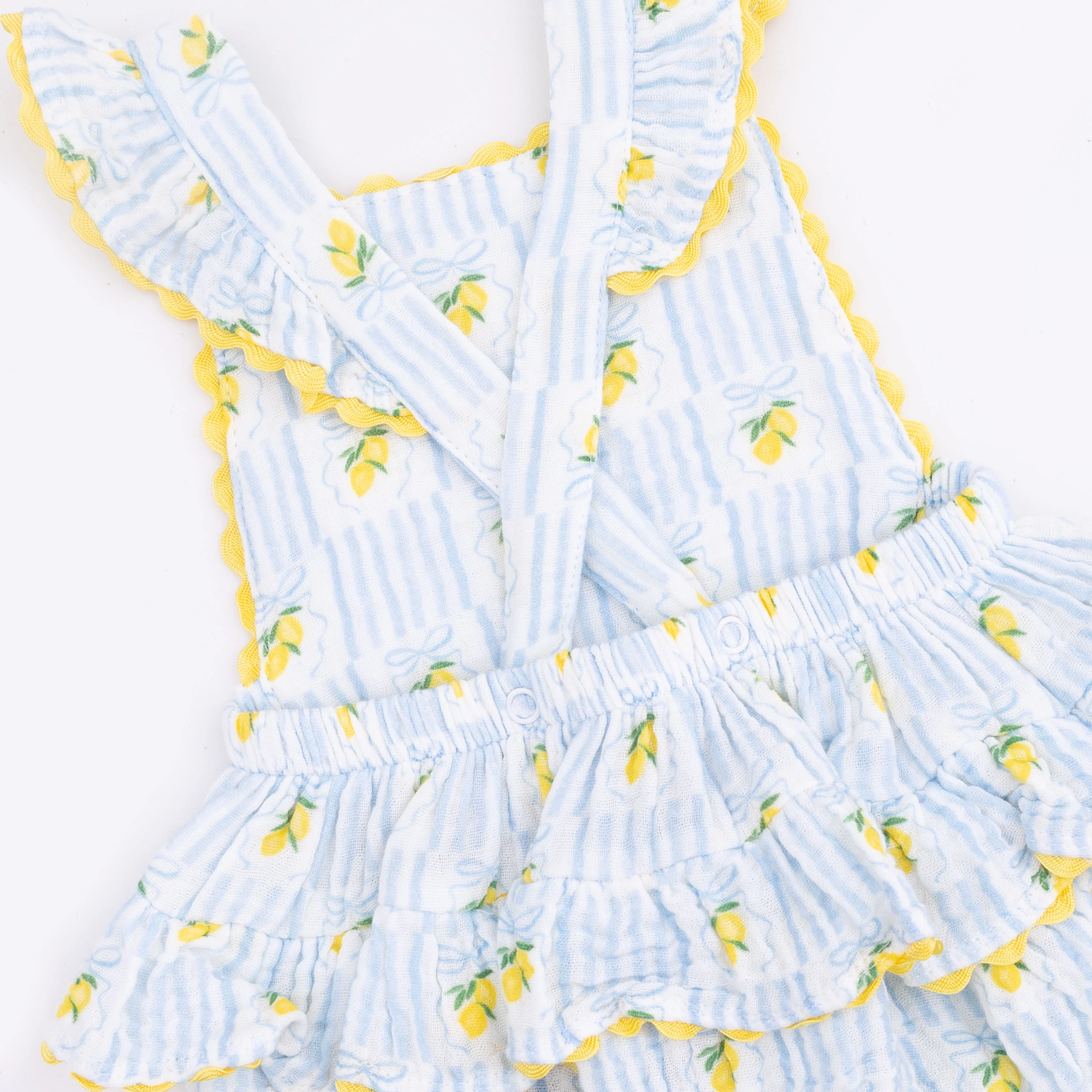 Lovely Lemons - Ric Rac Ruffle Sunsuit & Sun Hat - Image 6