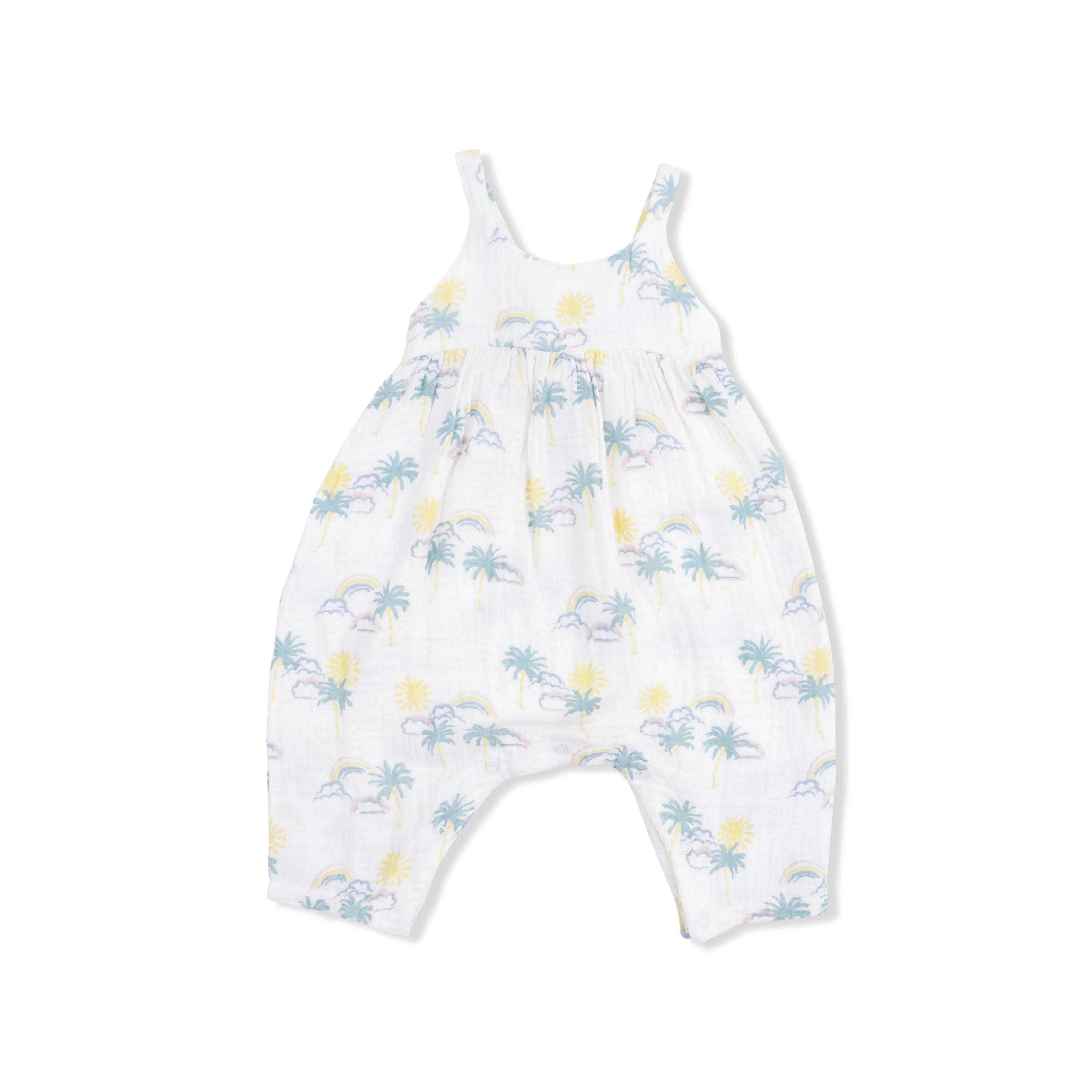 Palm Trees and Rainbows - Tie Back Romper - Image 2