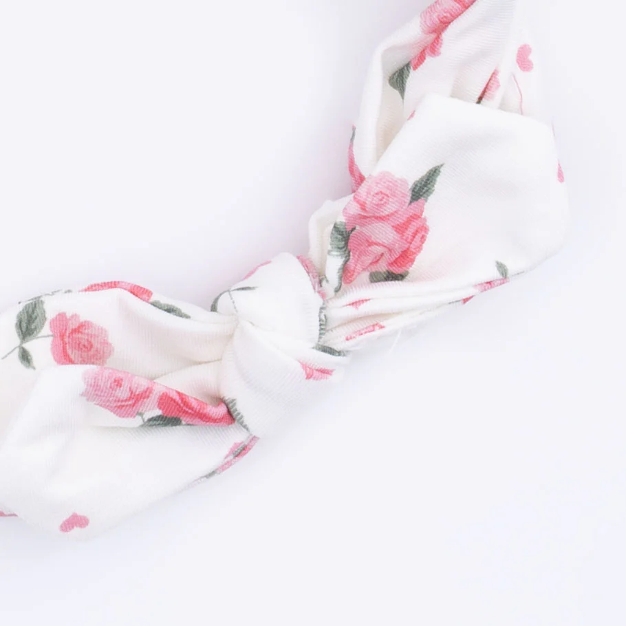 Pink Rosettes - Knot Headband - Image 2