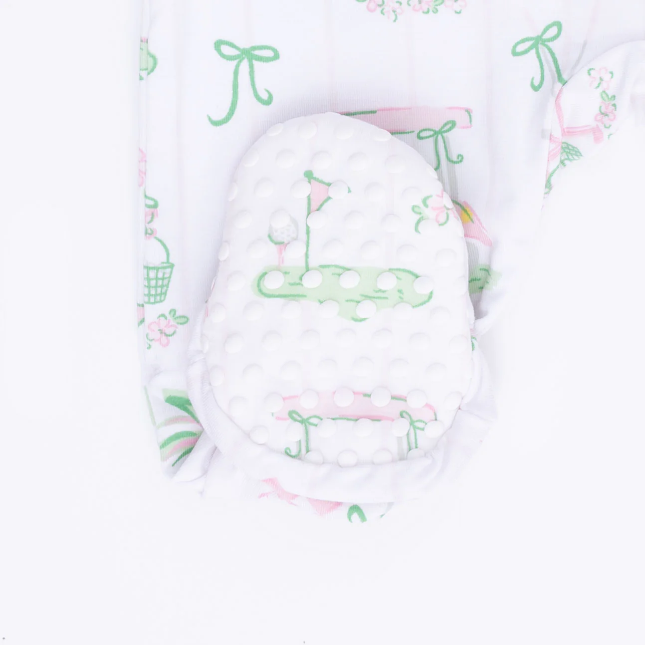 Pretty Golf - 2 Way Ruffle Back Zipper Footie & Bandana Bib Set - Image 6
