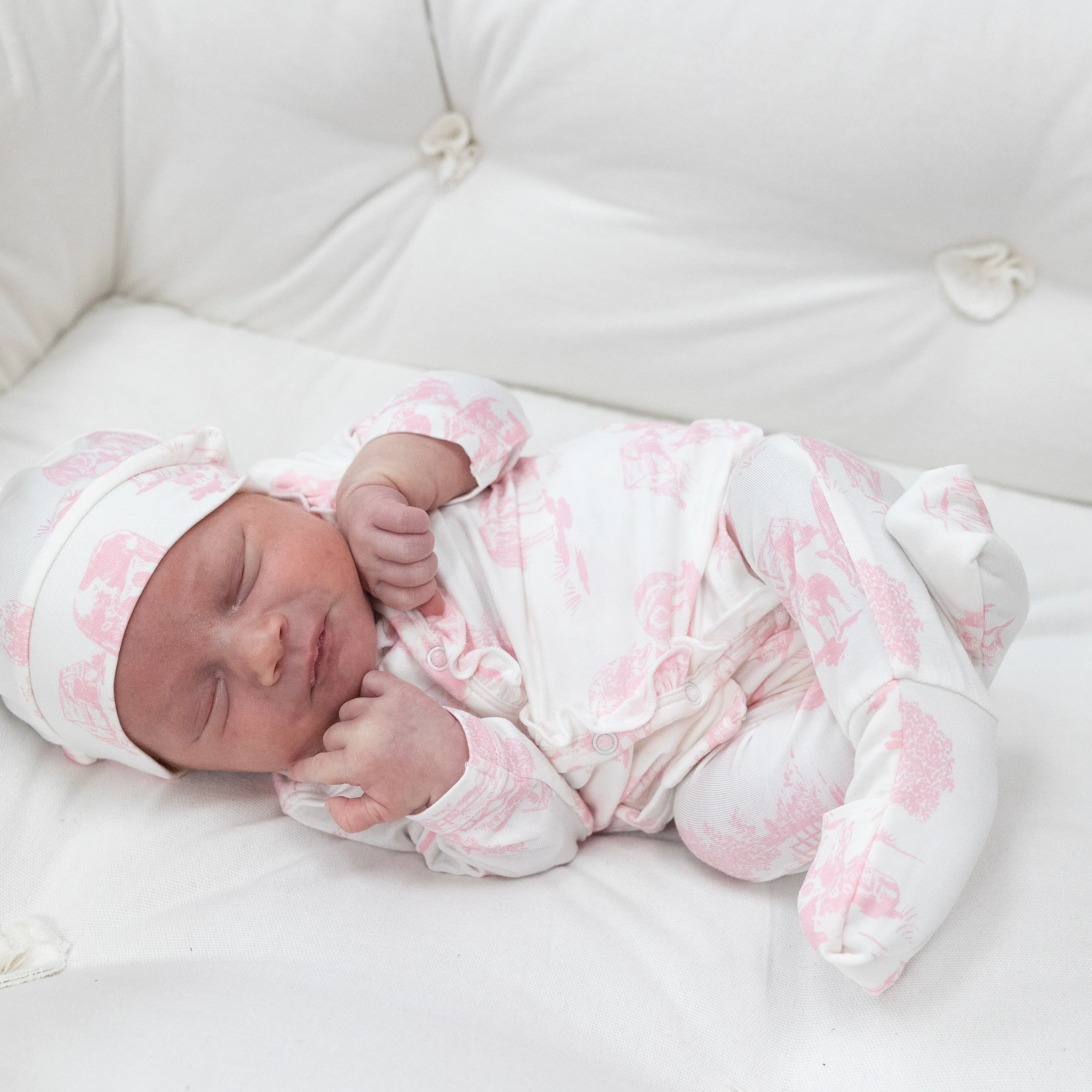 Puppy Toile Pink - Take Me Home Set with Convertible Pant - Image 5