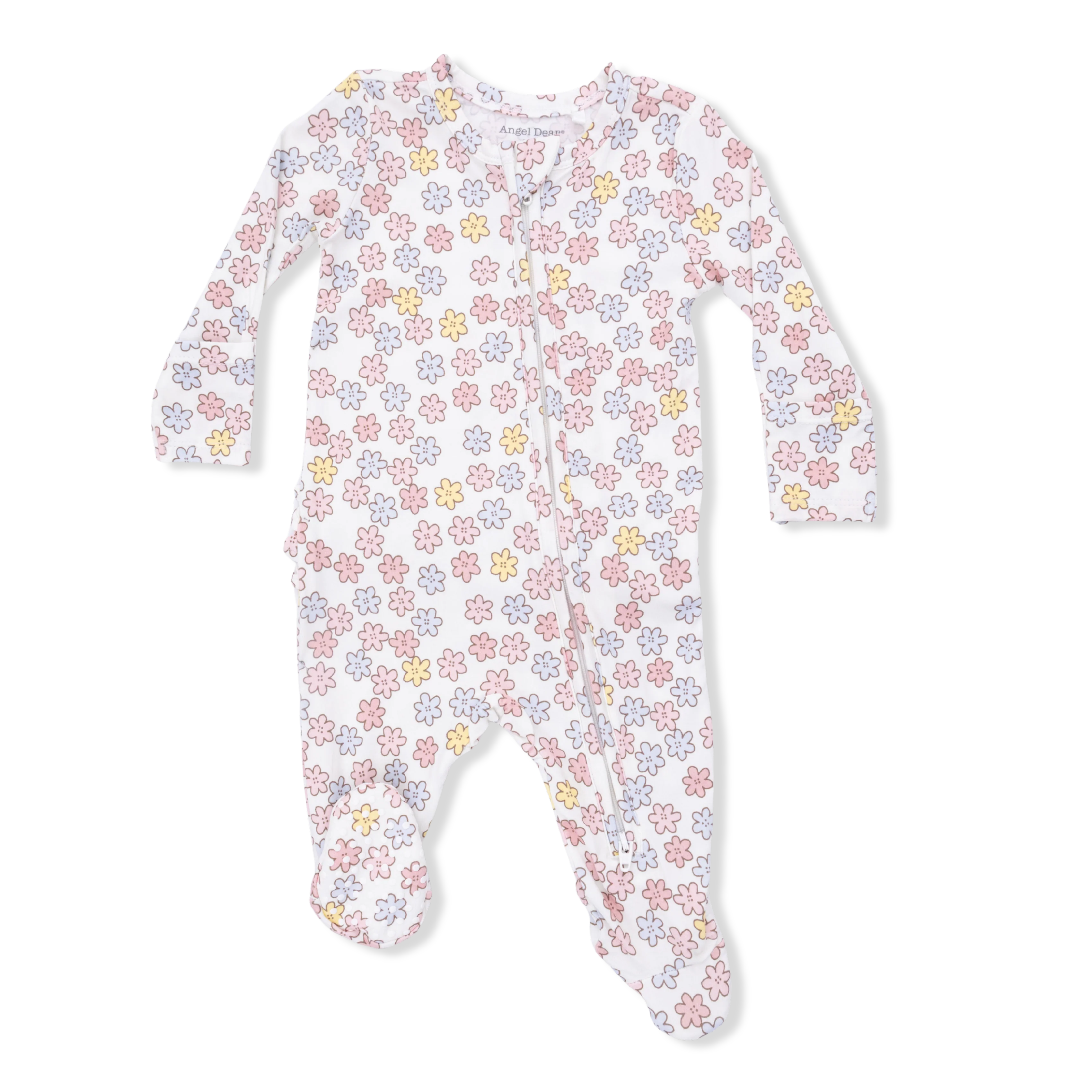 Sarah Floral - 2 Way Ruffle Back Zipper Footie - Image 2