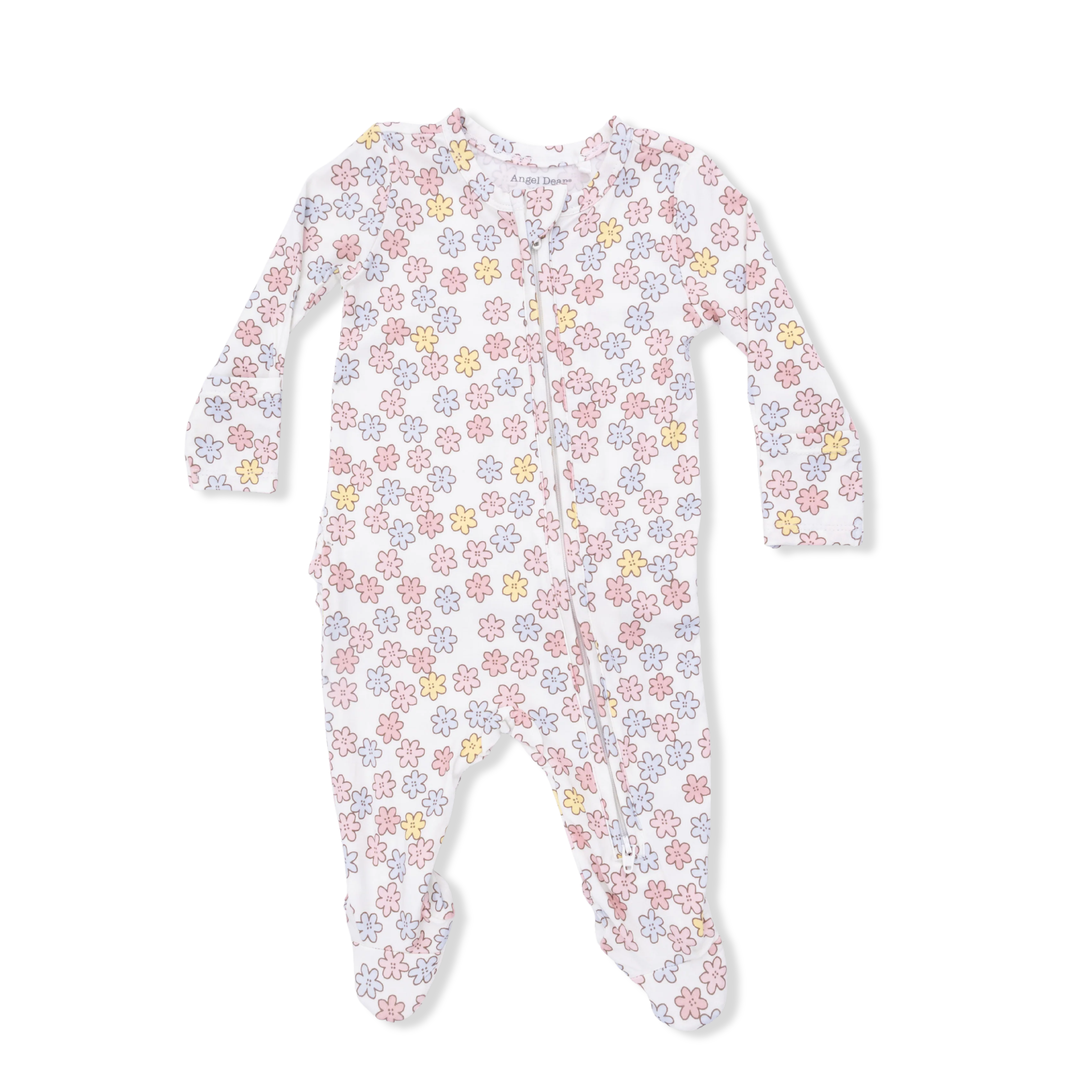 Sarah Floral - 2 Way Ruffle Back Zipper Footie - Image 4