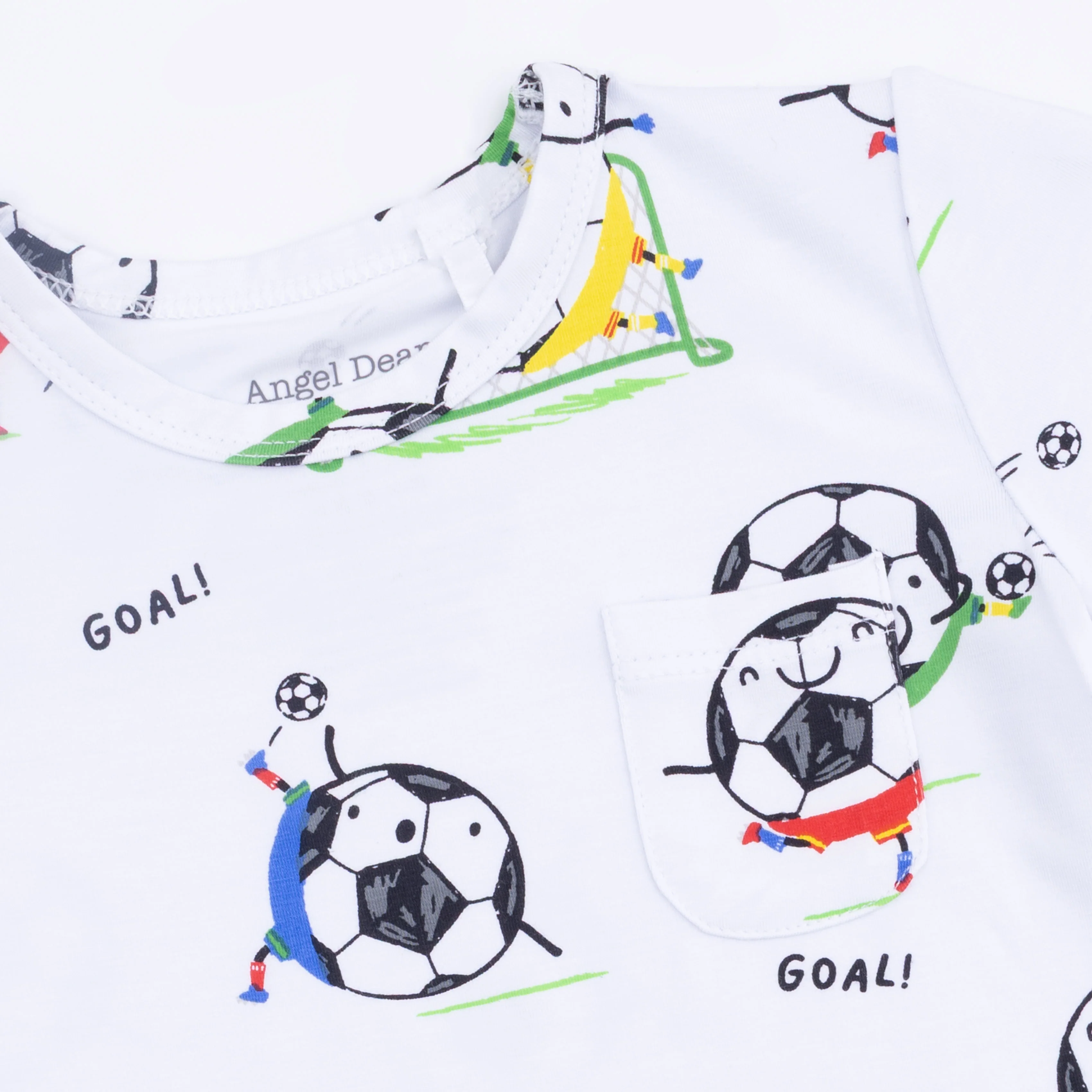 Soccer Balls Playing Soccer  Blue - Crew Neck Tee with Cargo Short - Image 6