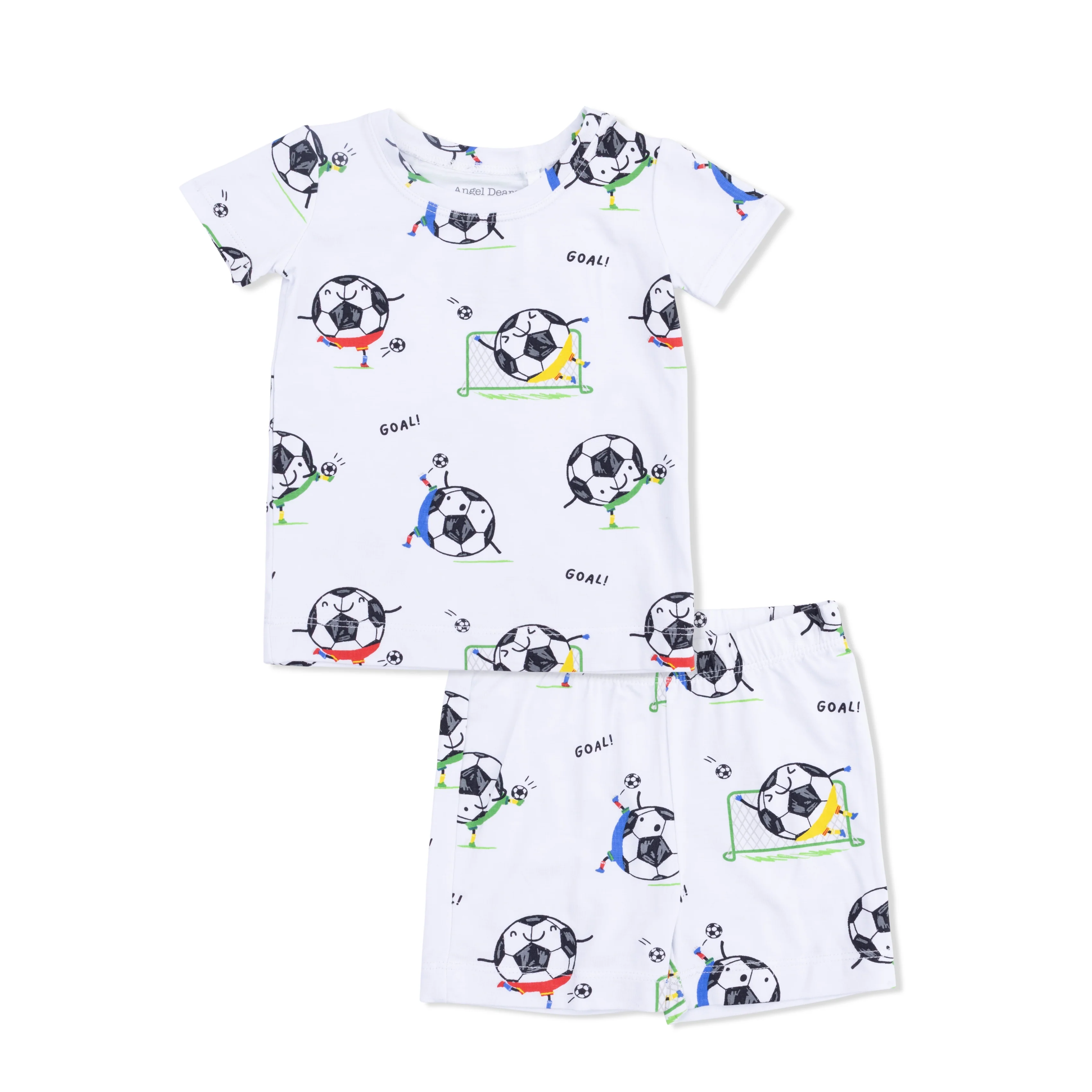 Soccer Balls Playing Soccer  Blue - Loungewear Short Set - Image 2