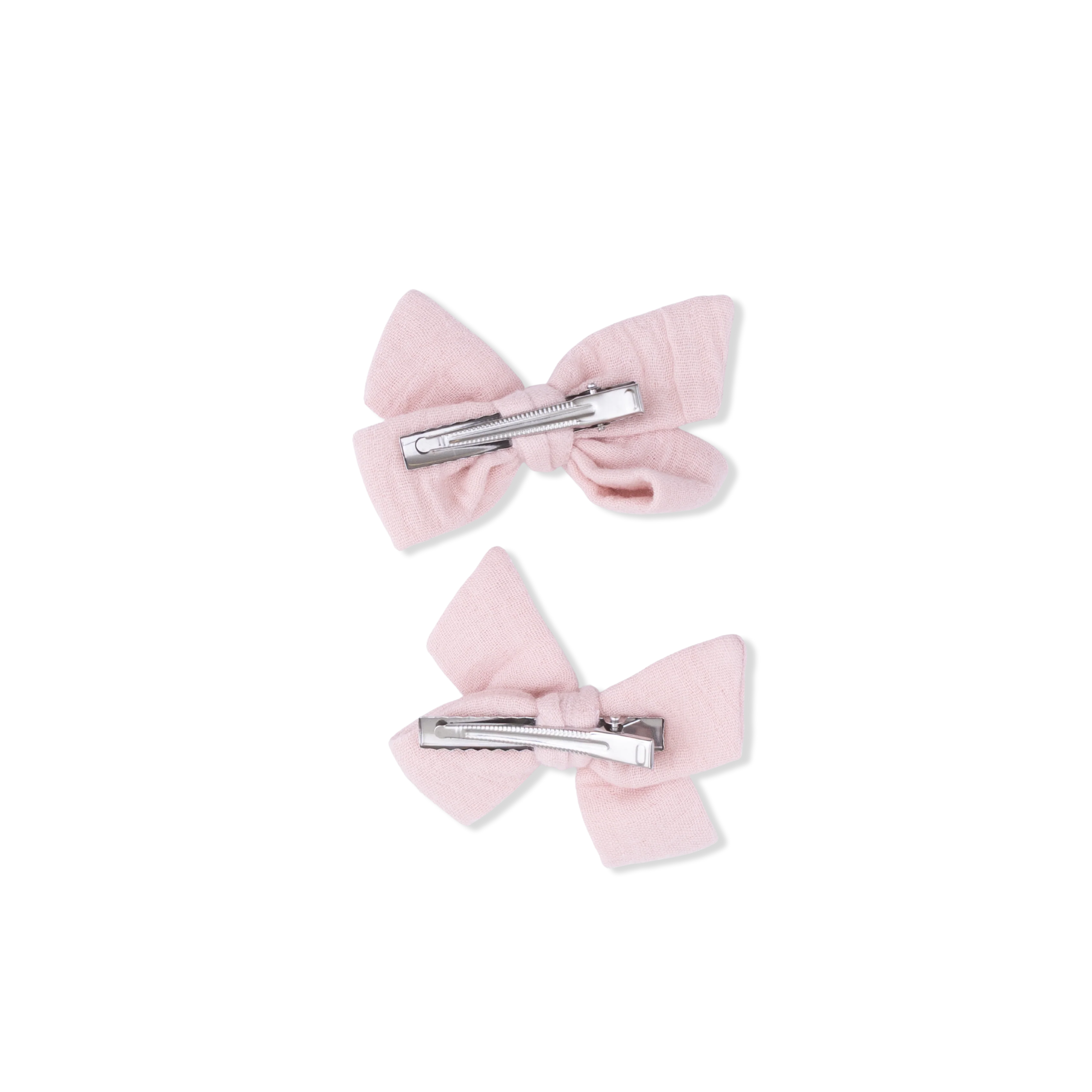 Solid Muslin Lotus - 2 Pack Bow Clips - Image 3
