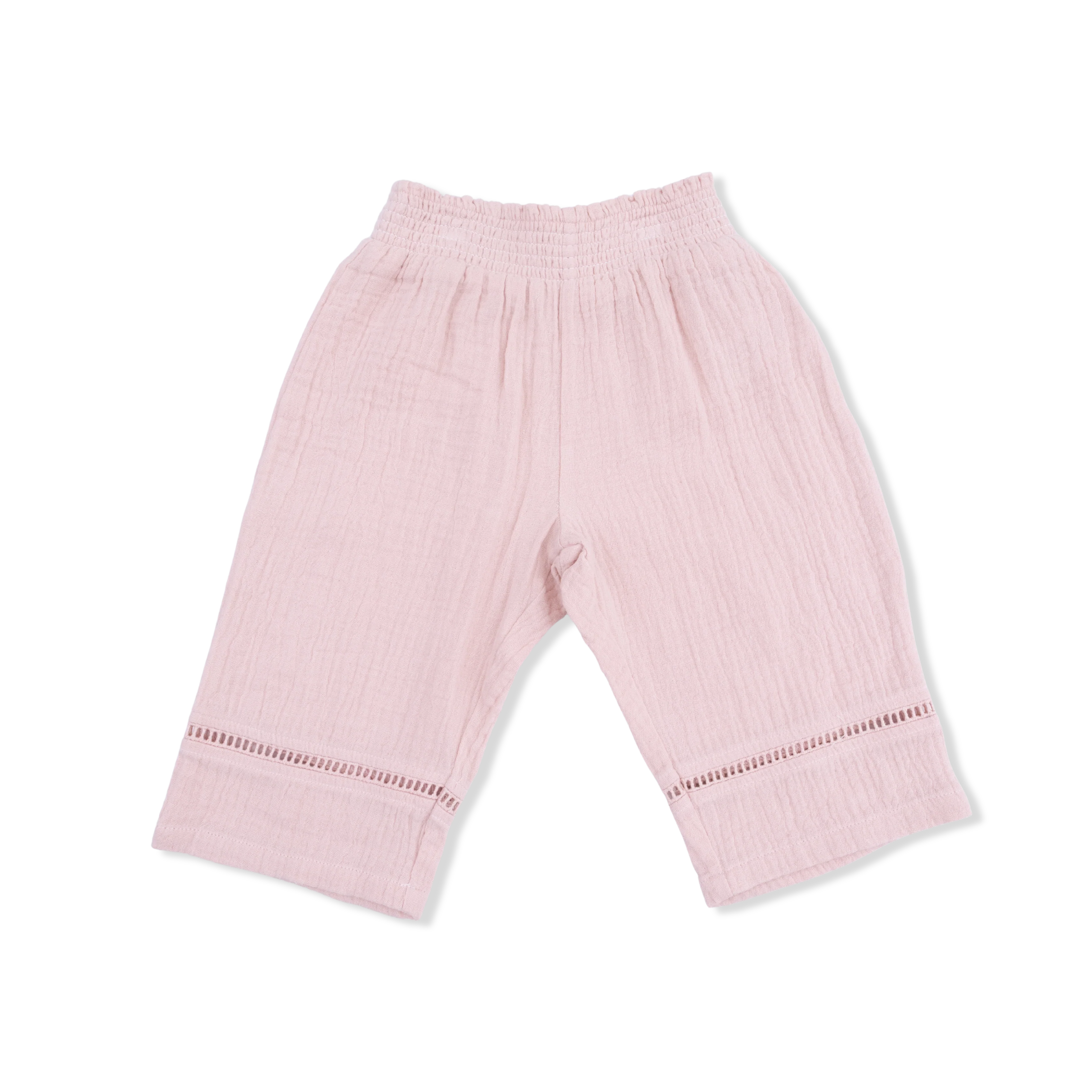 Solid Muslin Lotus - Smocked Waist Pants - Image 2