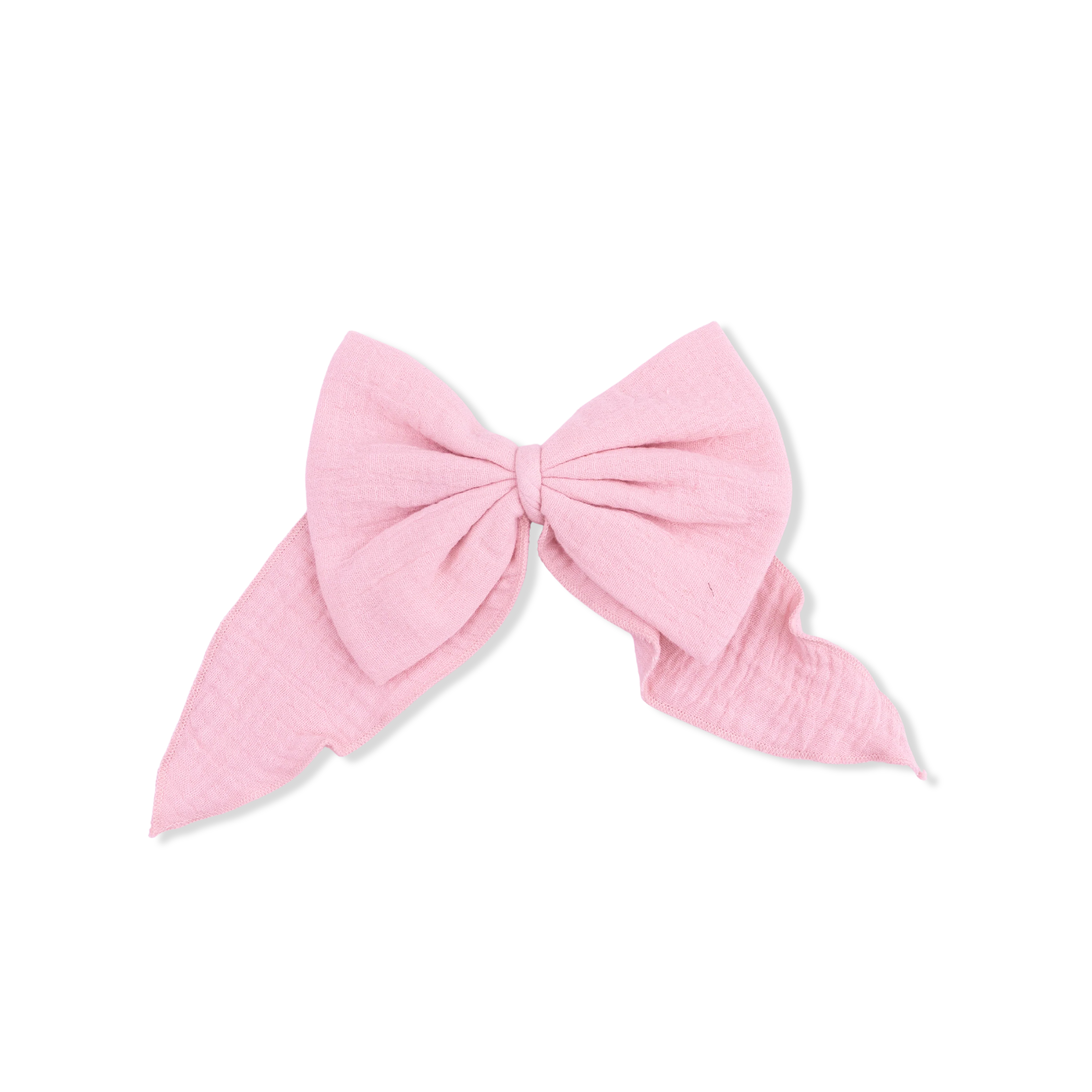 Solid Muslin Poignant Pink - Large Bow