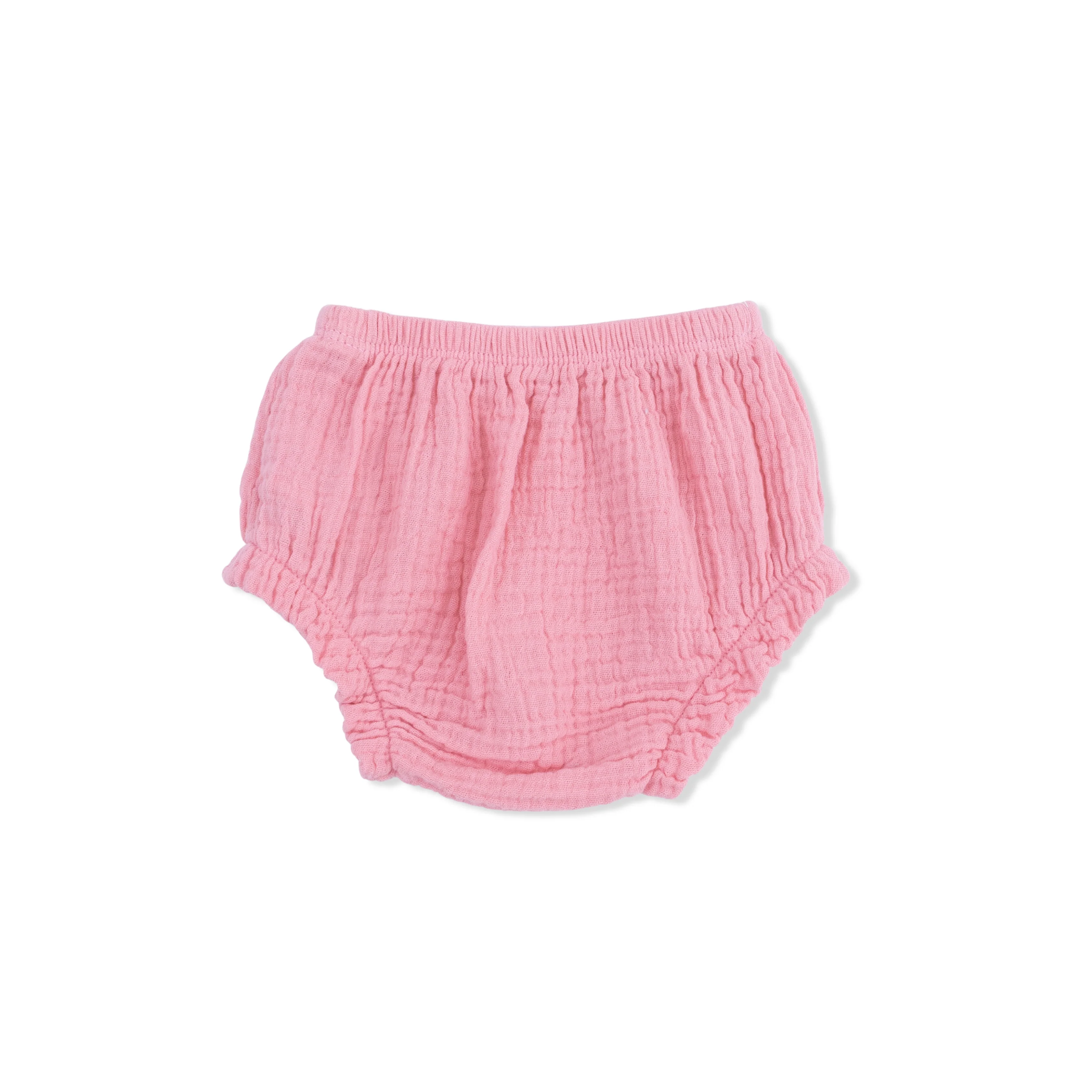 Solid Muslin Poignant Pink - Smocked Top with Bloomer - Image 5