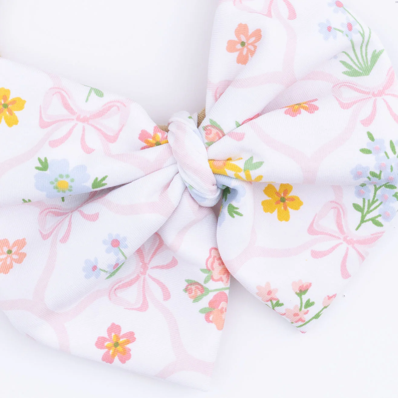 Spring Blooms Bow Trellis - Bow on Headband - Image 2