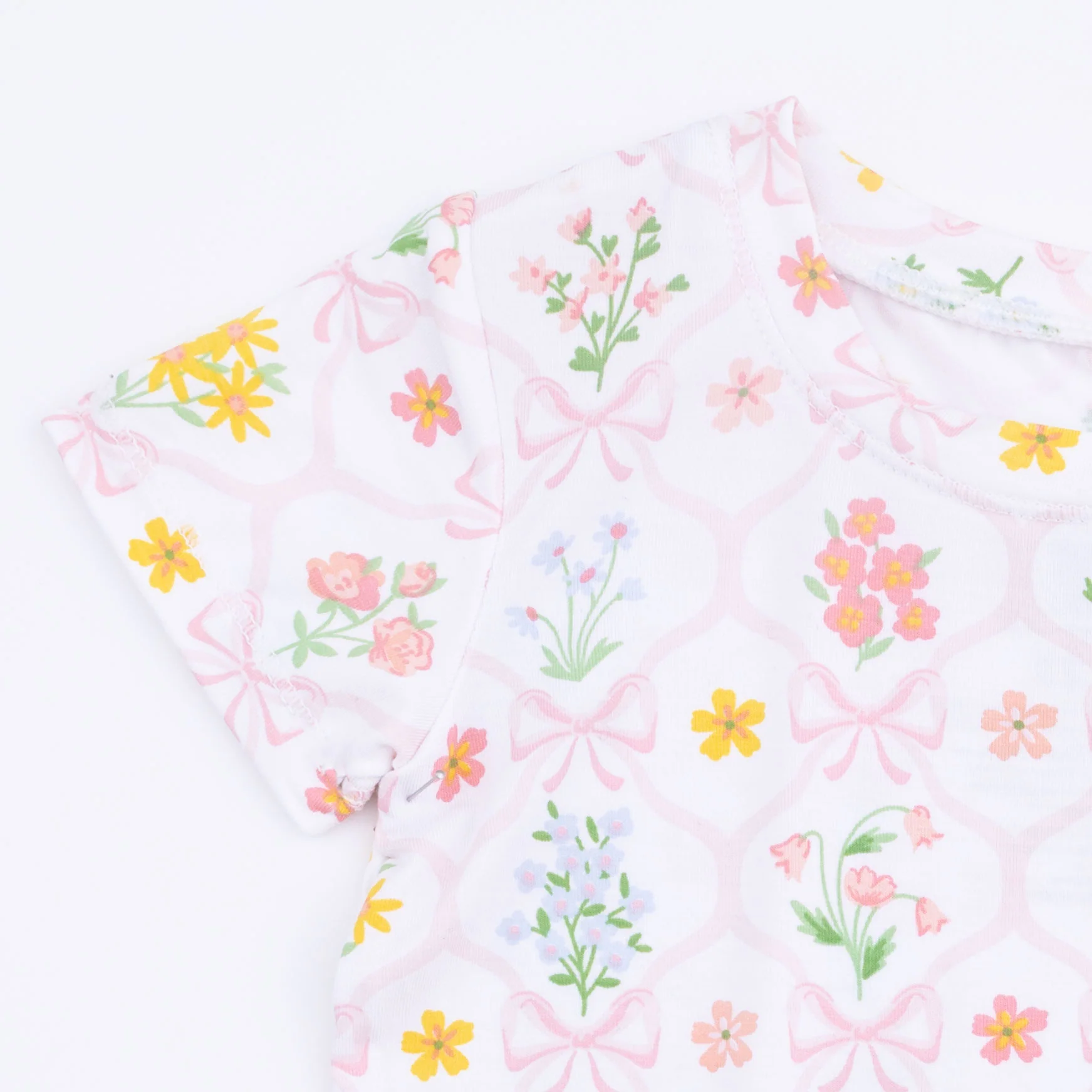 Spring Blooms Bow Trellis - Loungewear Short Set - Image 6