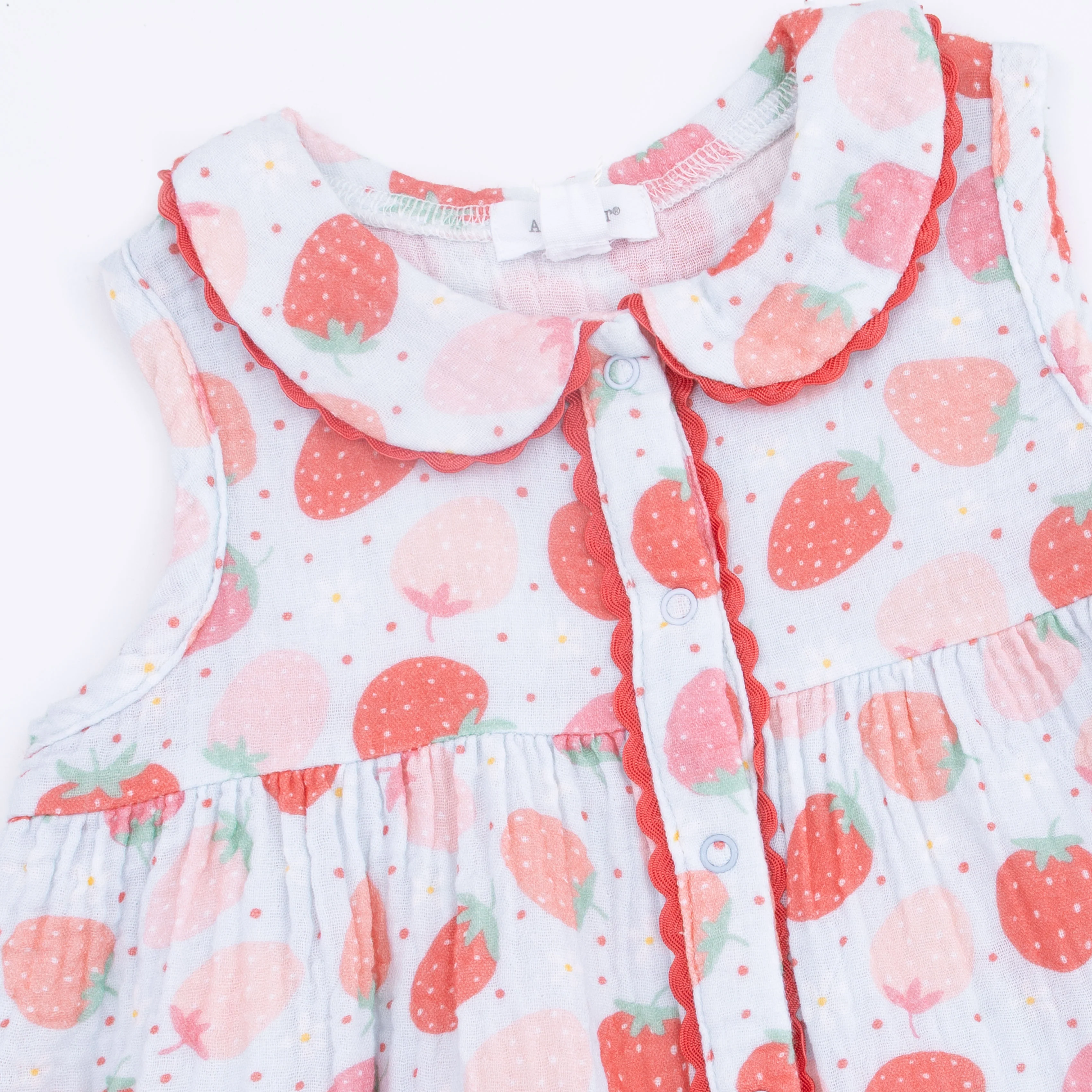 Strawberry Bliss - Jill Dress with Bloomer & Bow on Headband Set - Image 7