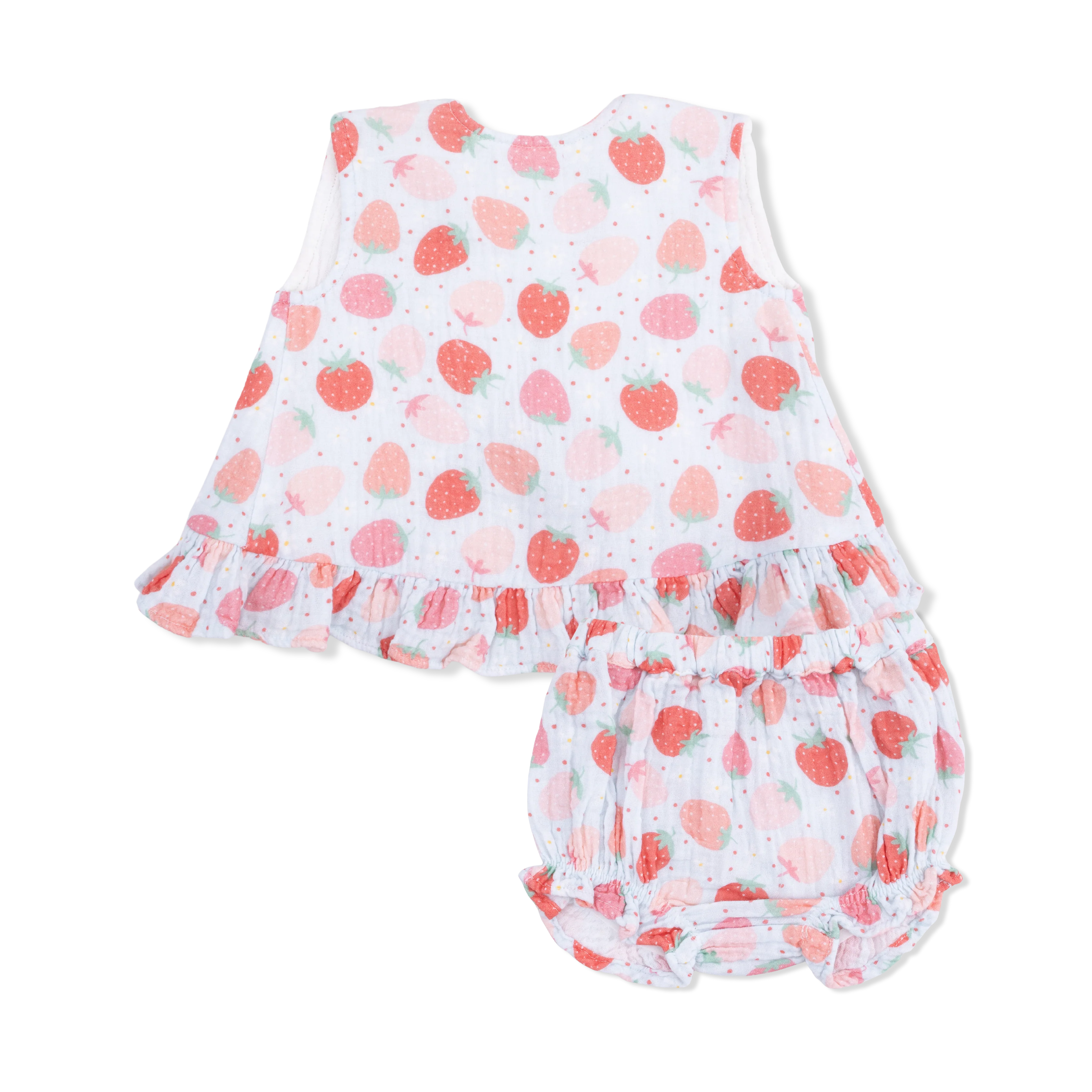 Strawberry Bliss - Ruffle Back Top & Bloomer