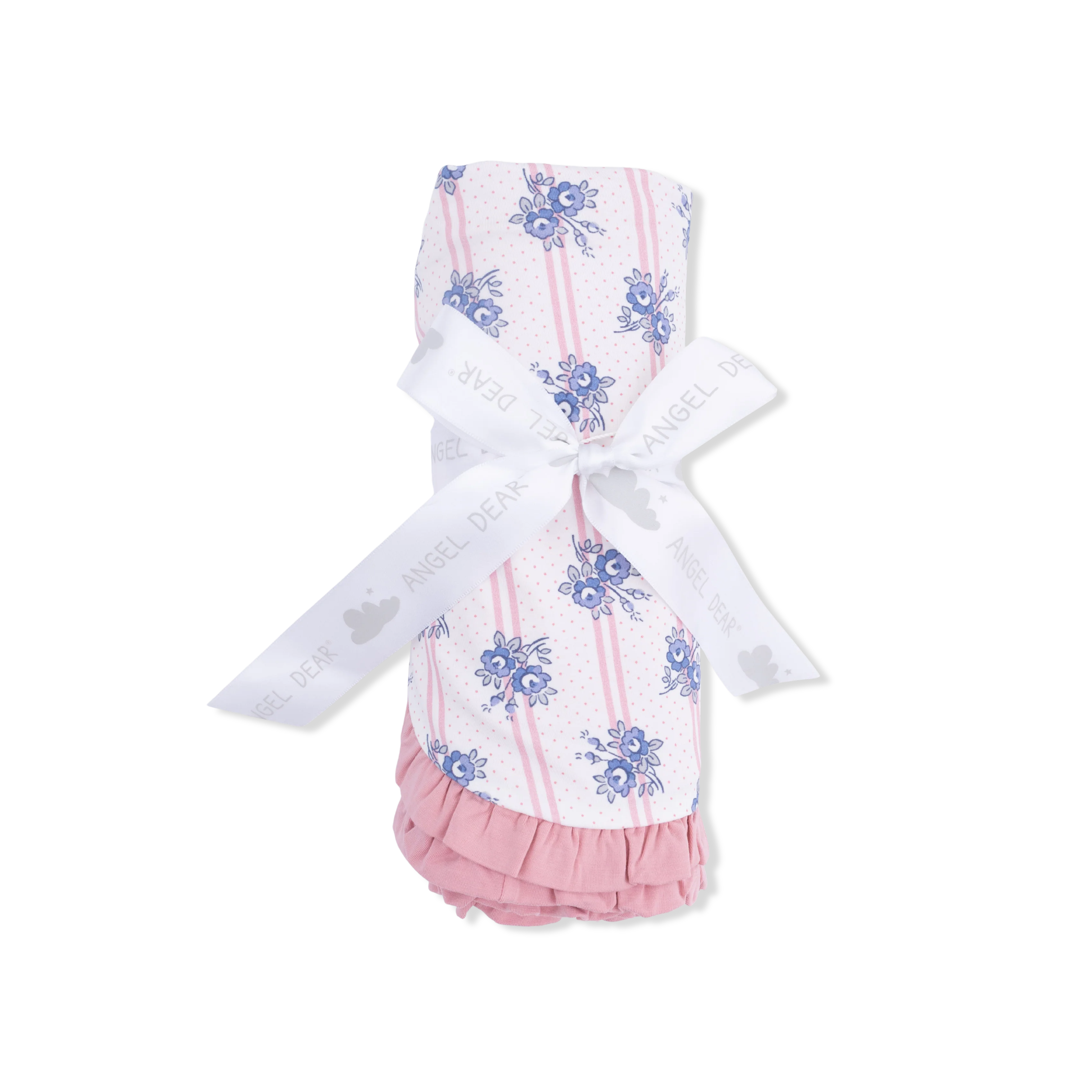 Stripe Dot Roses - Ruffle Blanket - Image 2