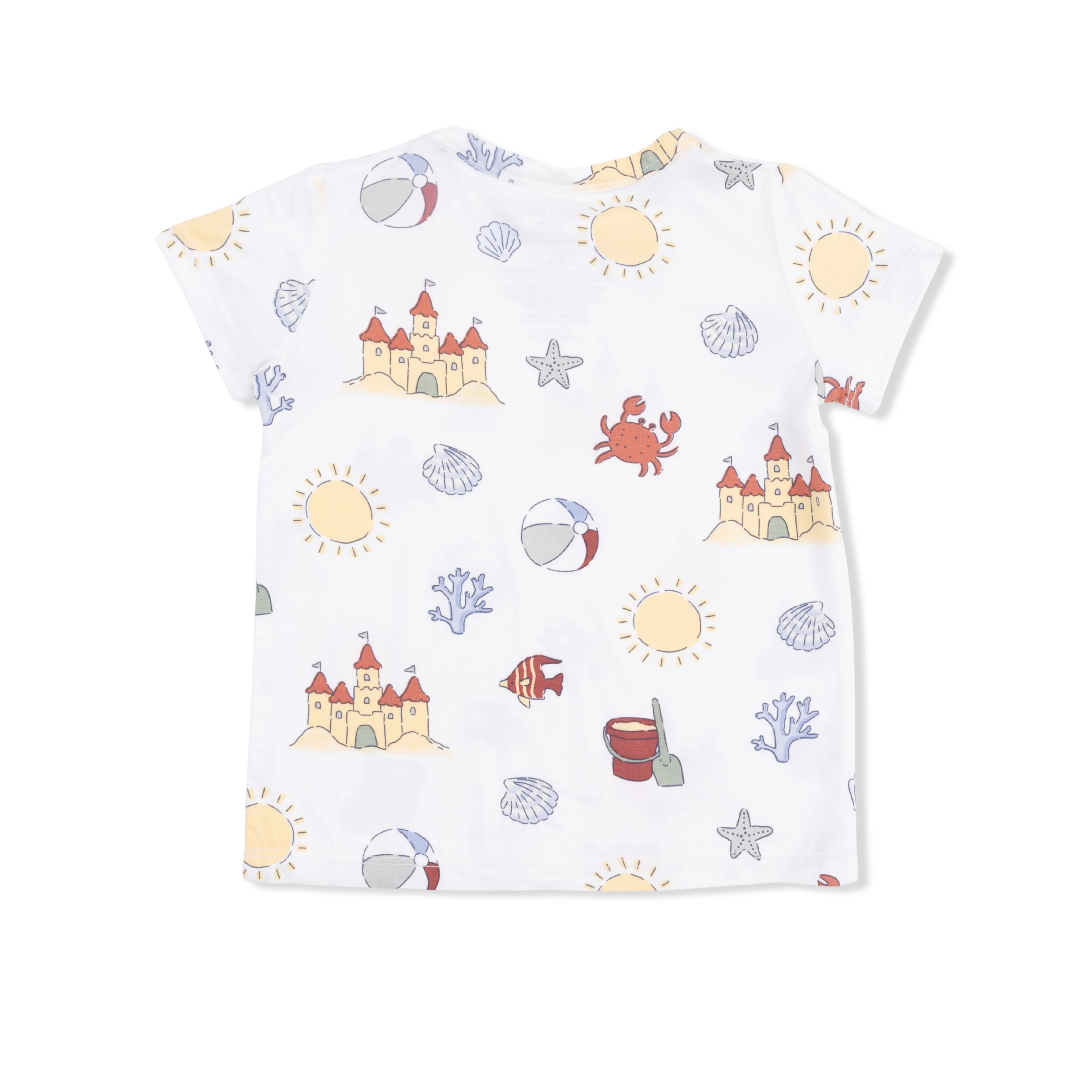 Sunny Sandcastles - Crew Neck Tee with Casual Short - Image 4
