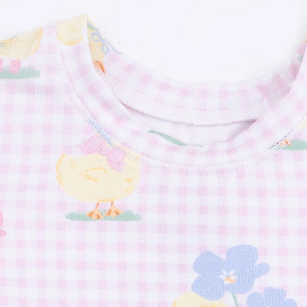 Vintage Spring Ducklings Pink - Loungewear Short Set - Image 6