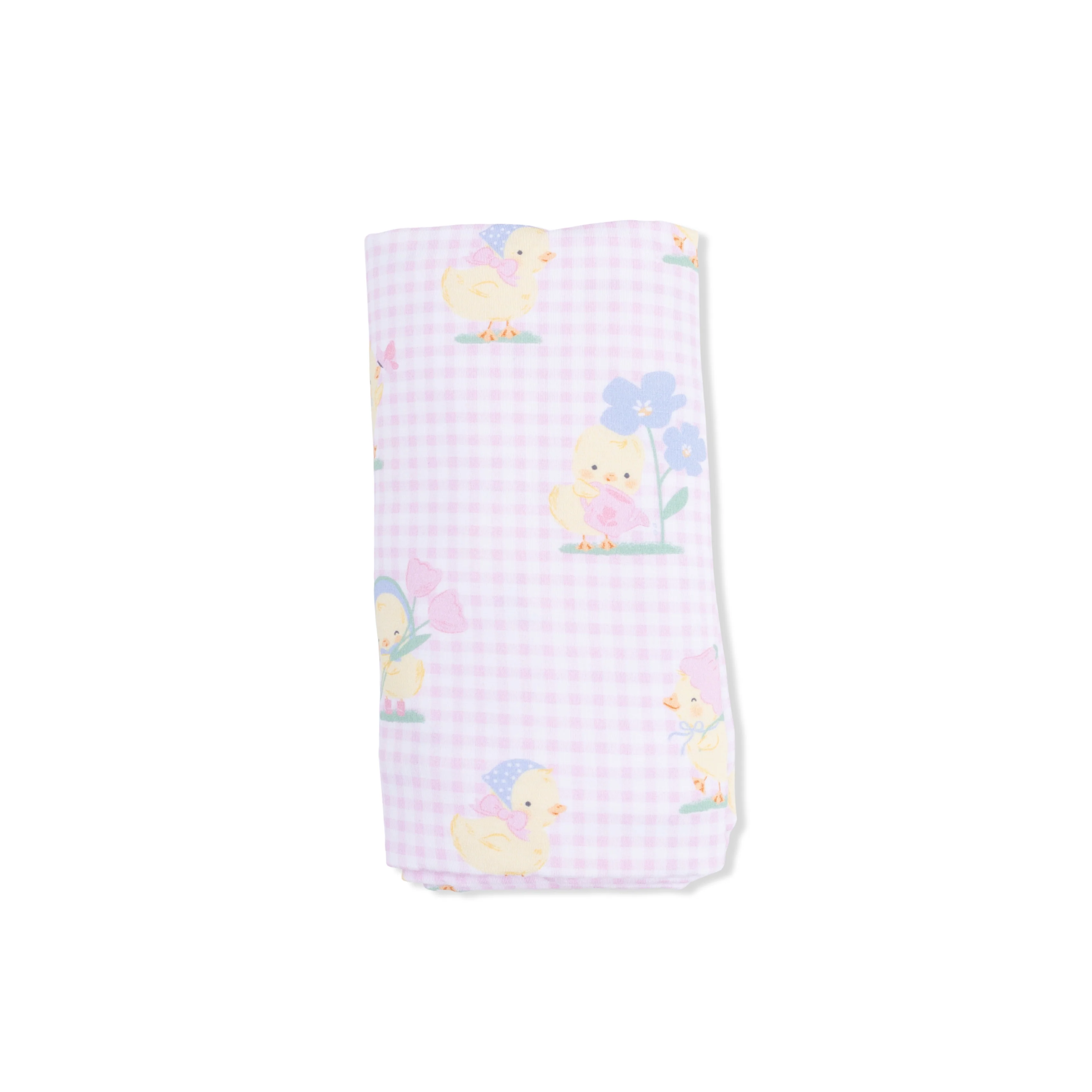 Vintage Spring Ducklings Pink - Swaddle Blanket - Image 3
