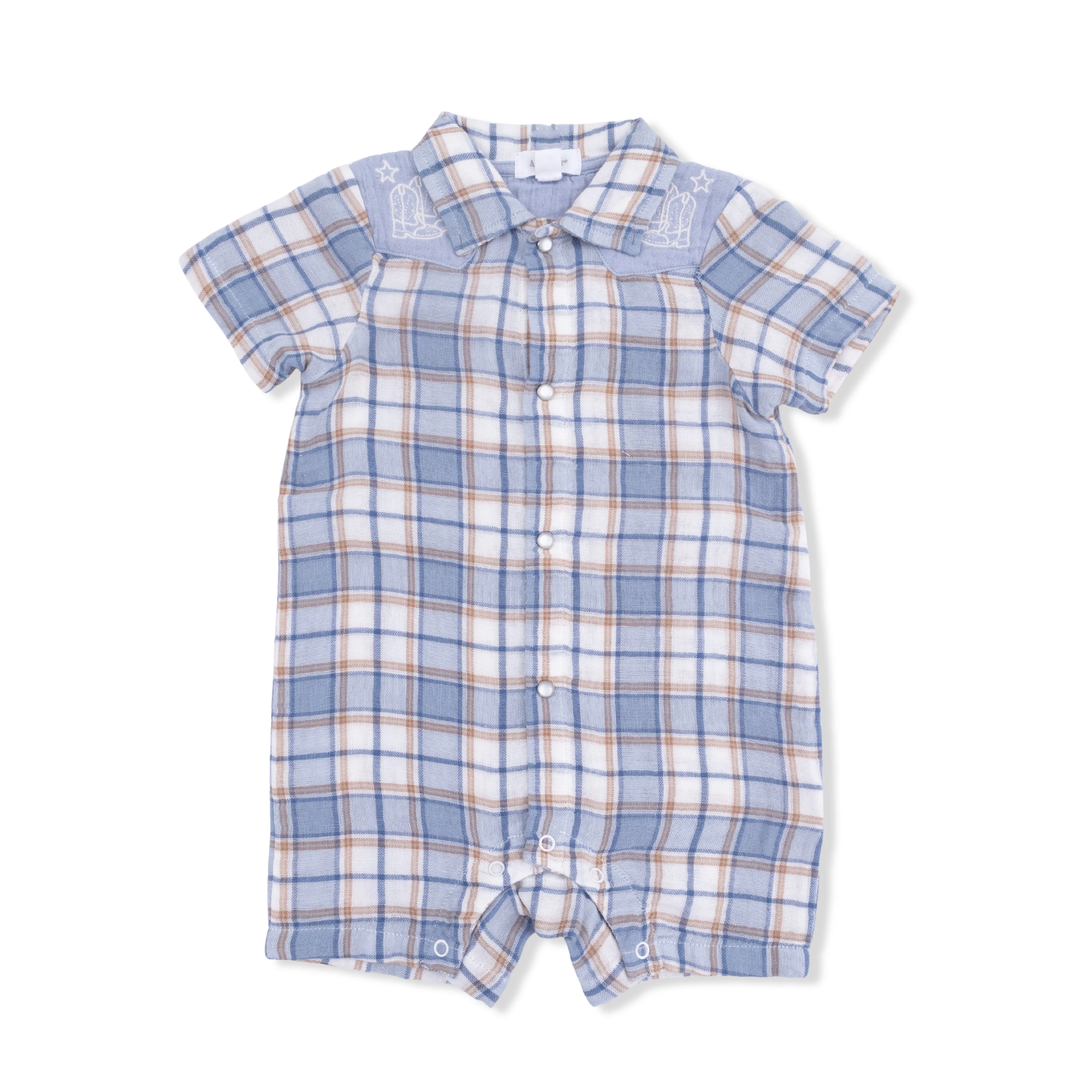 Western Boot Plaid - Western Pearl Snap Shortie - Image 2