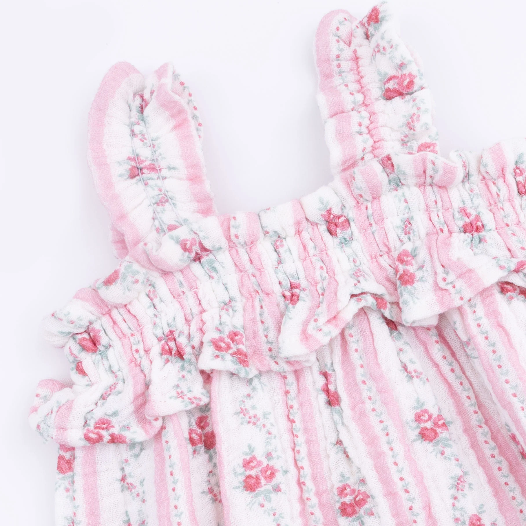 Winding Roses Stripe - Ruffly Strap Bubble - Image 4